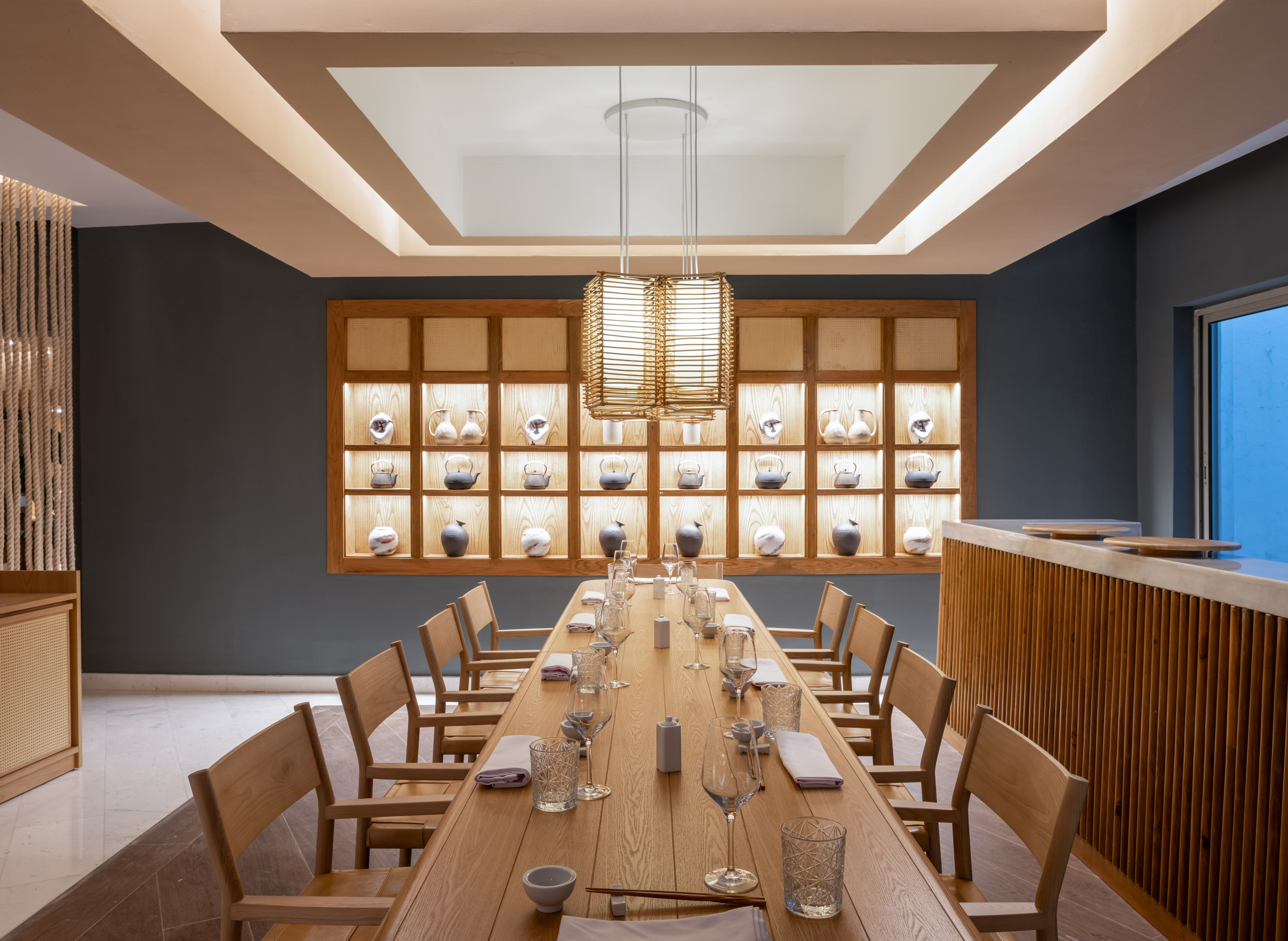 a table set for a dinner party