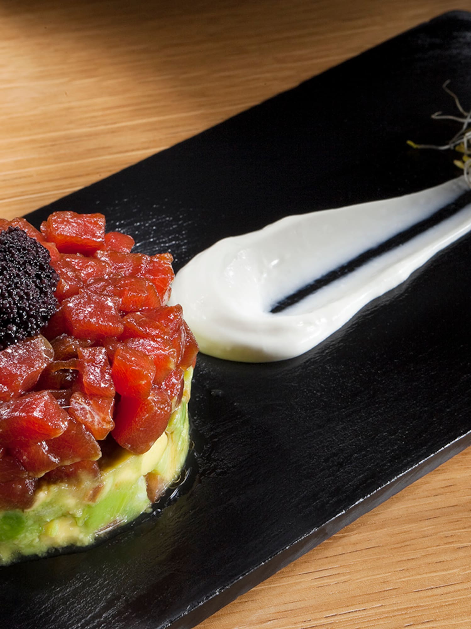 a plate of food on a table