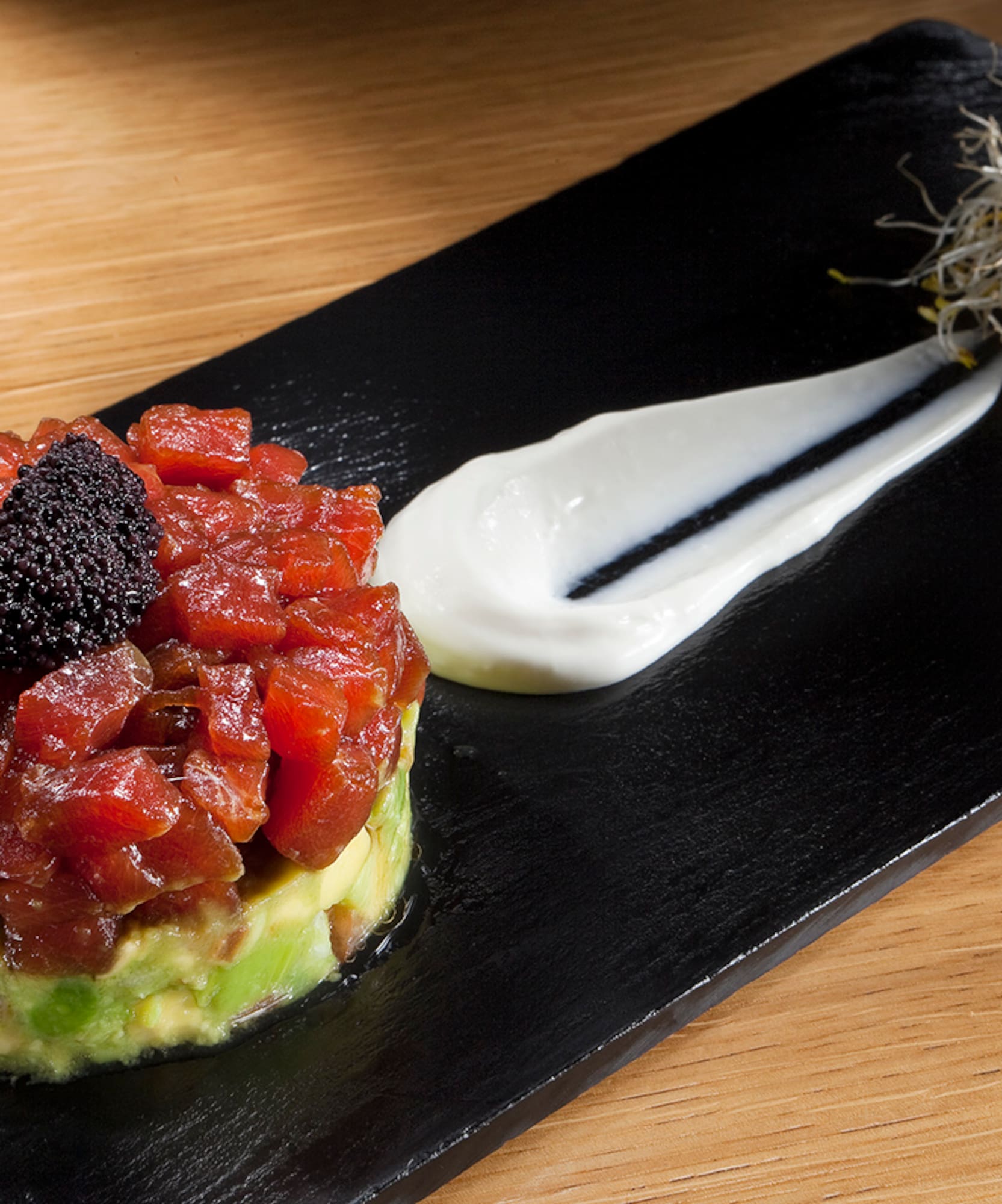 a plate of food on a table
