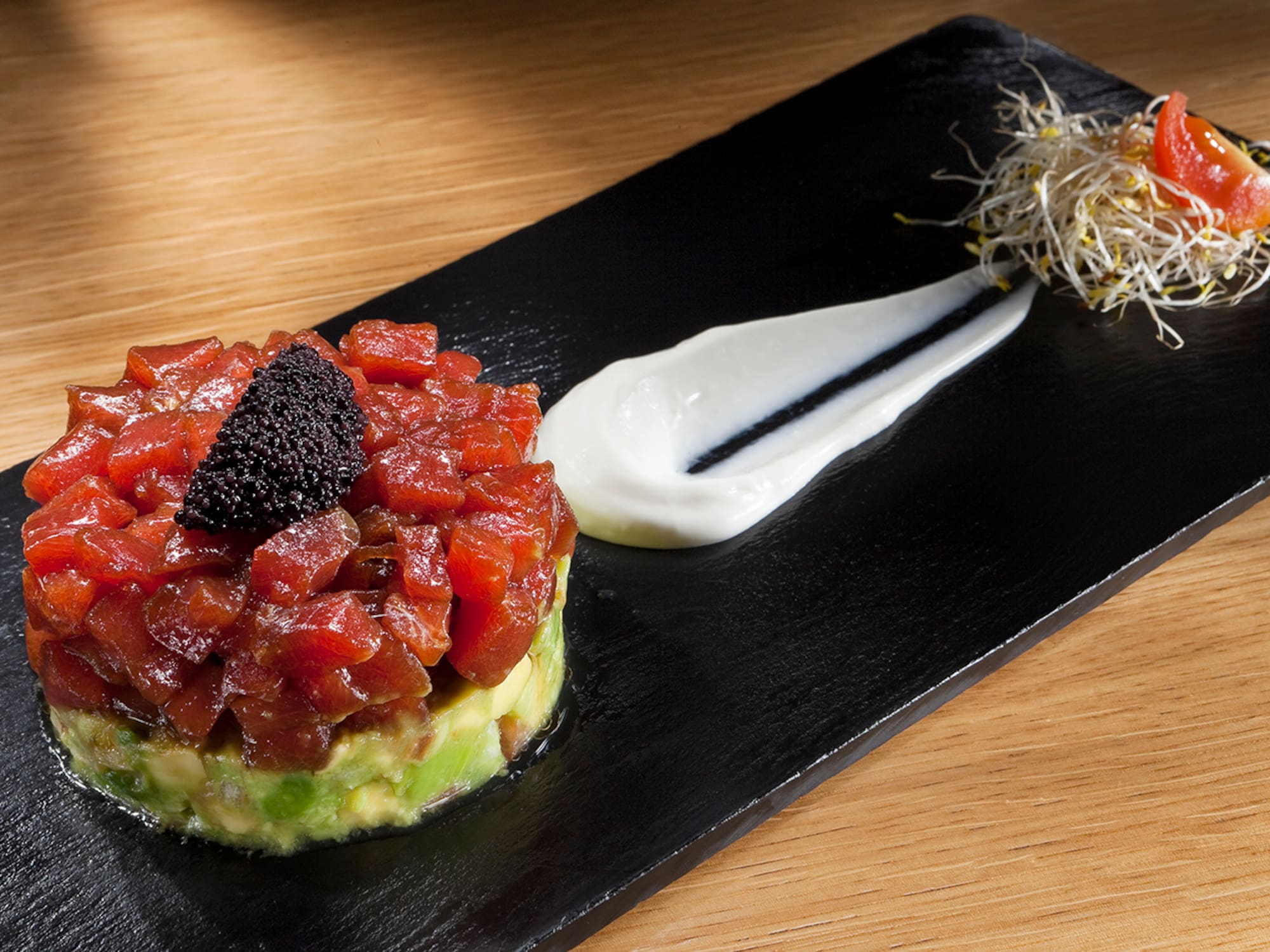 a plate of food on a table