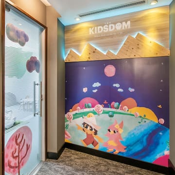 a wall with a painting on it