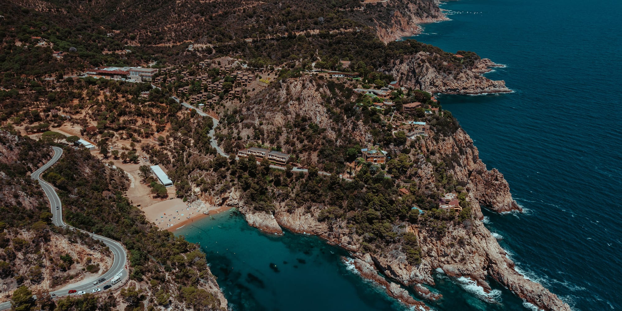 a aerial view of a beach and a body of water