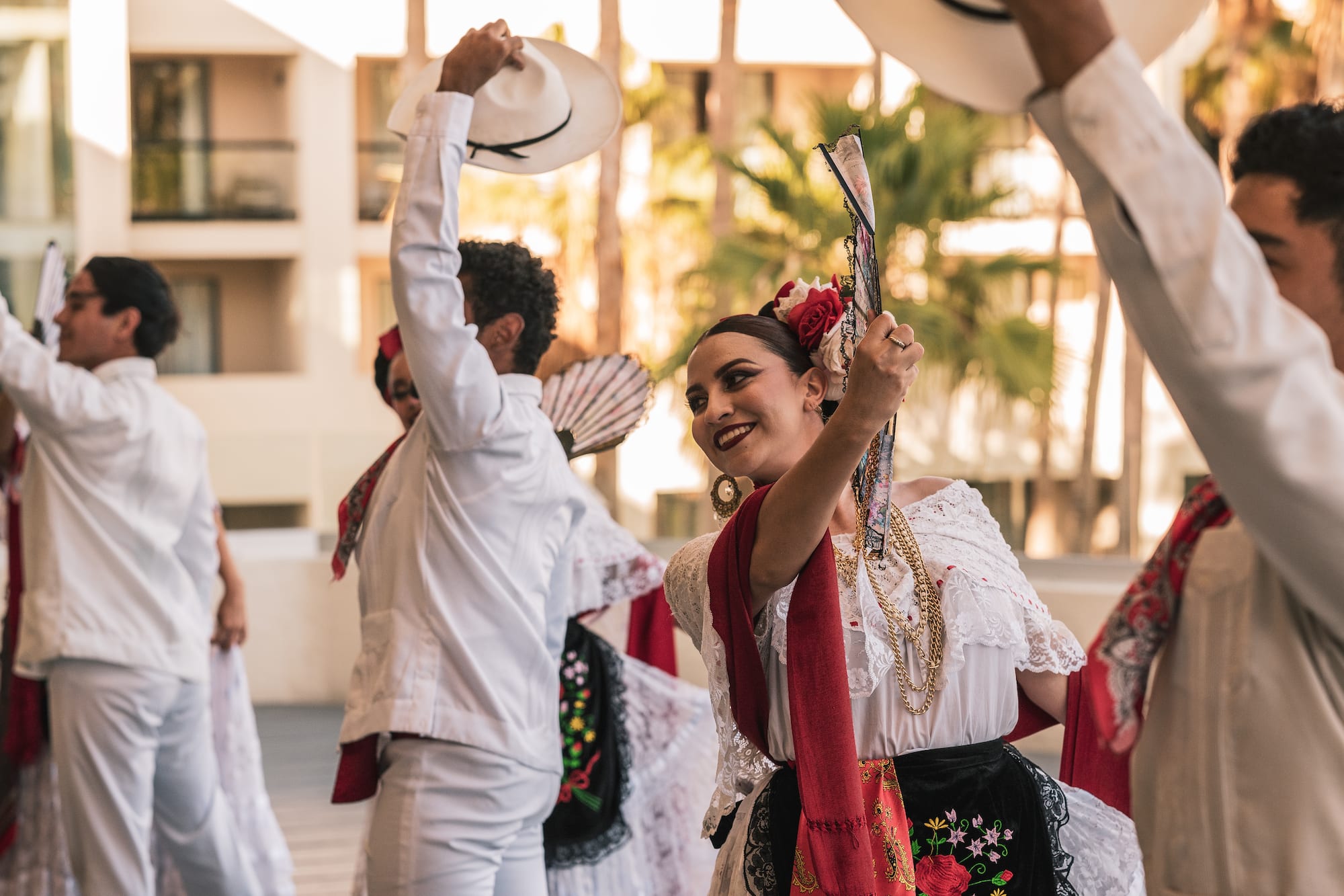 a group of people dancing