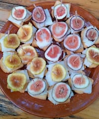 a plate of food on a table