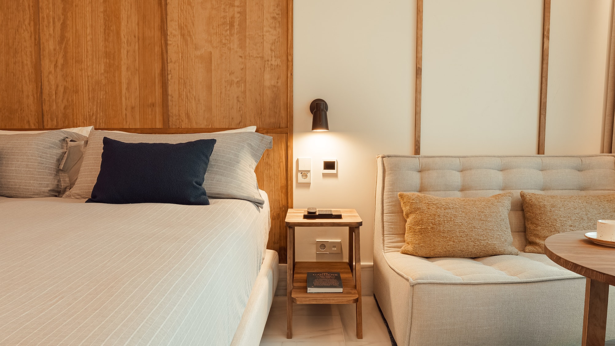 a building with lights on