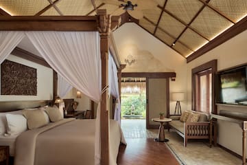 a room with a bed and a couch