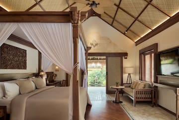 a room with a bed and a couch