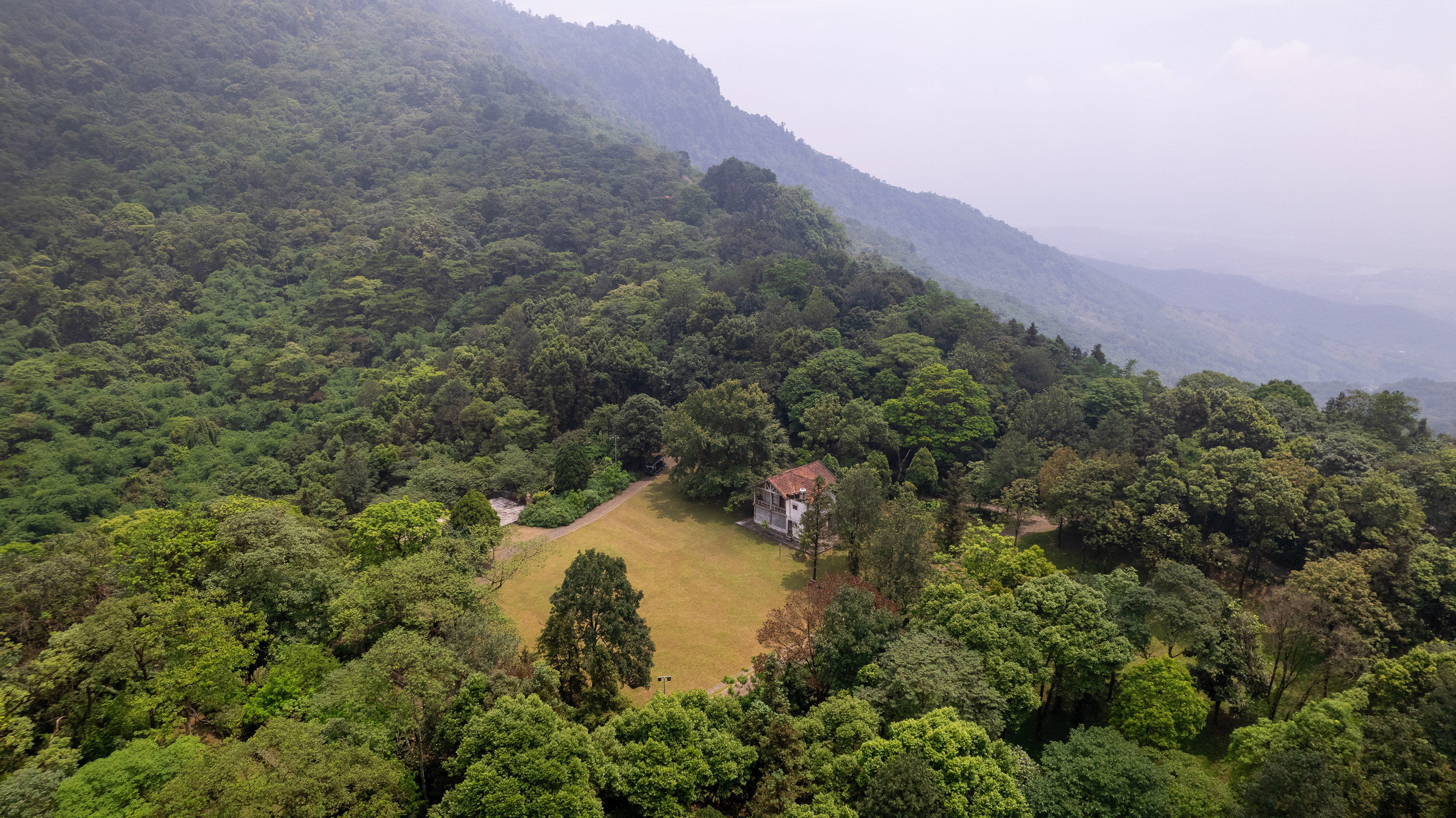 a house surrounded by trees