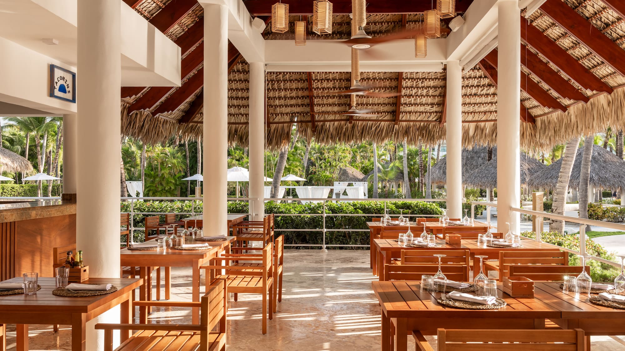 a restaurant with tables and chairs
