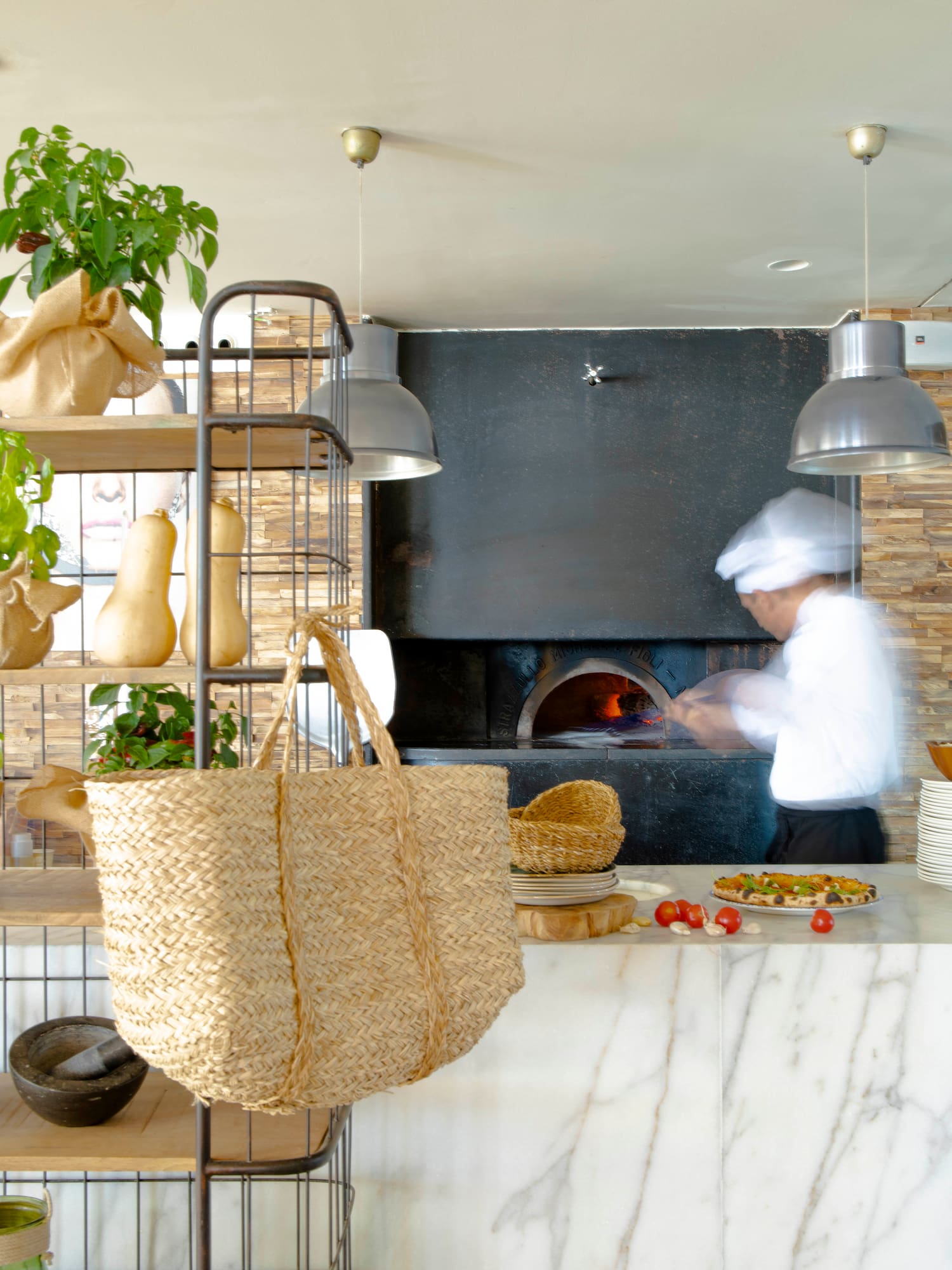 a person cooking in a kitchen
