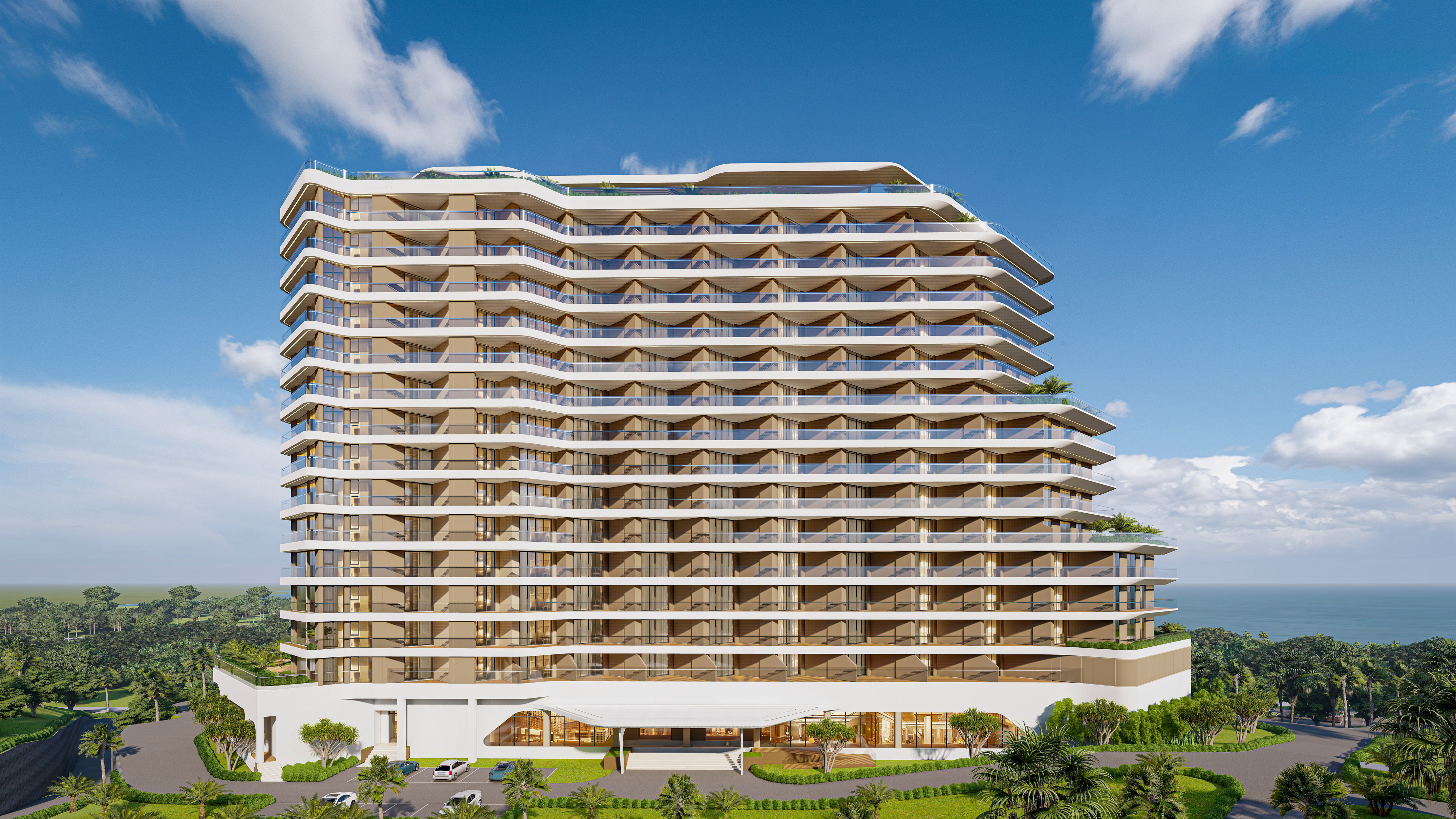 a large building with many windows