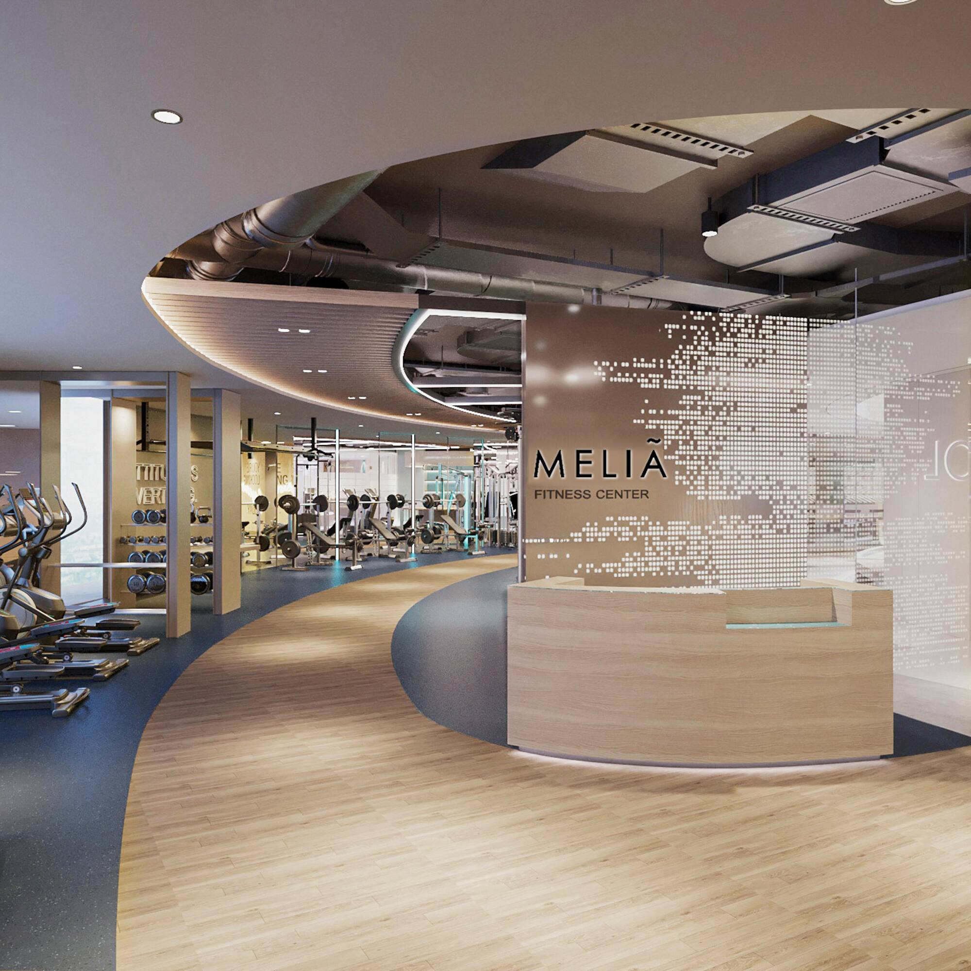 a gym with exercise equipment