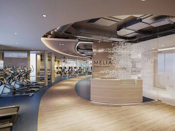 a gym with exercise equipment