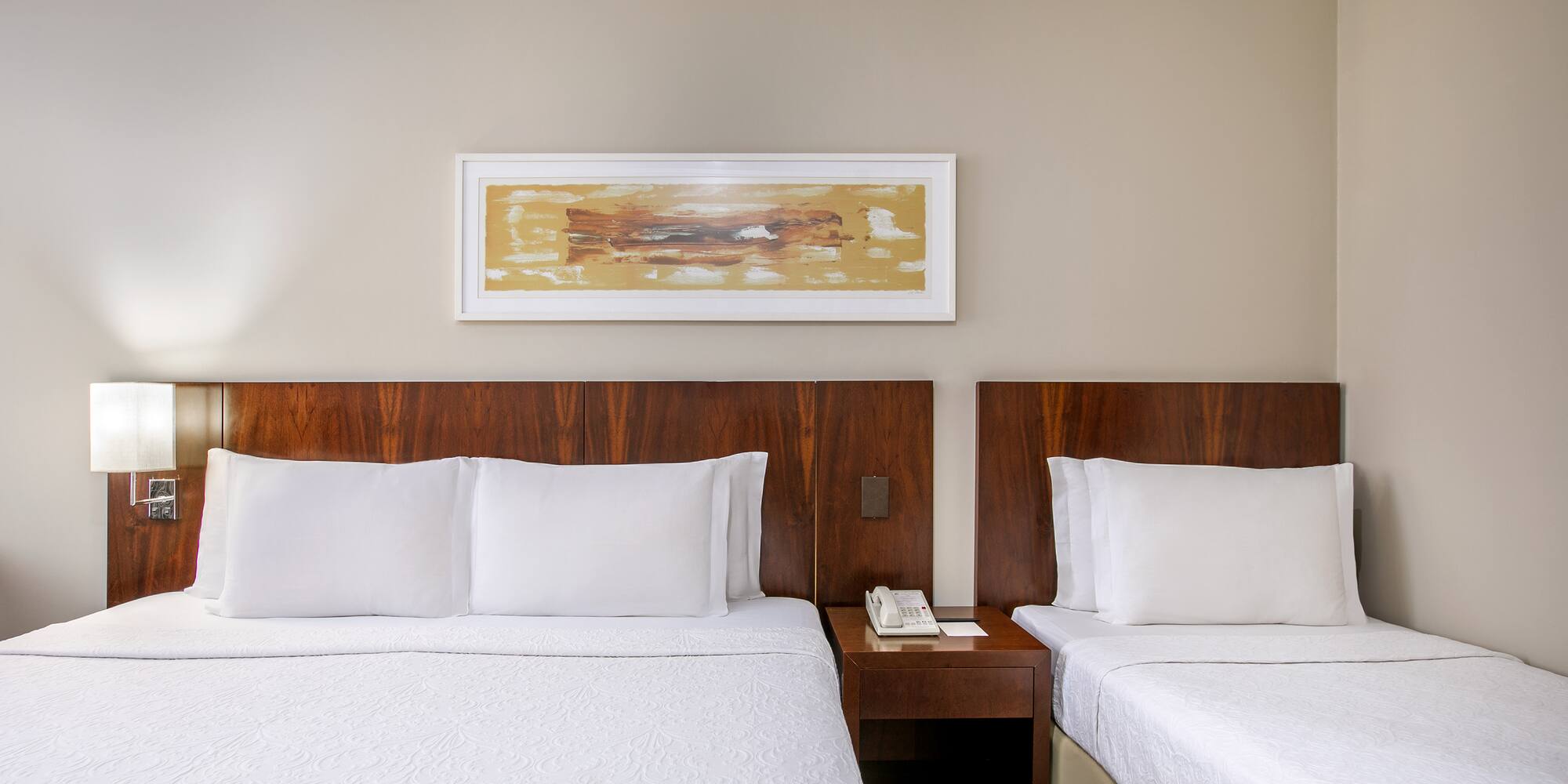 a room with two beds