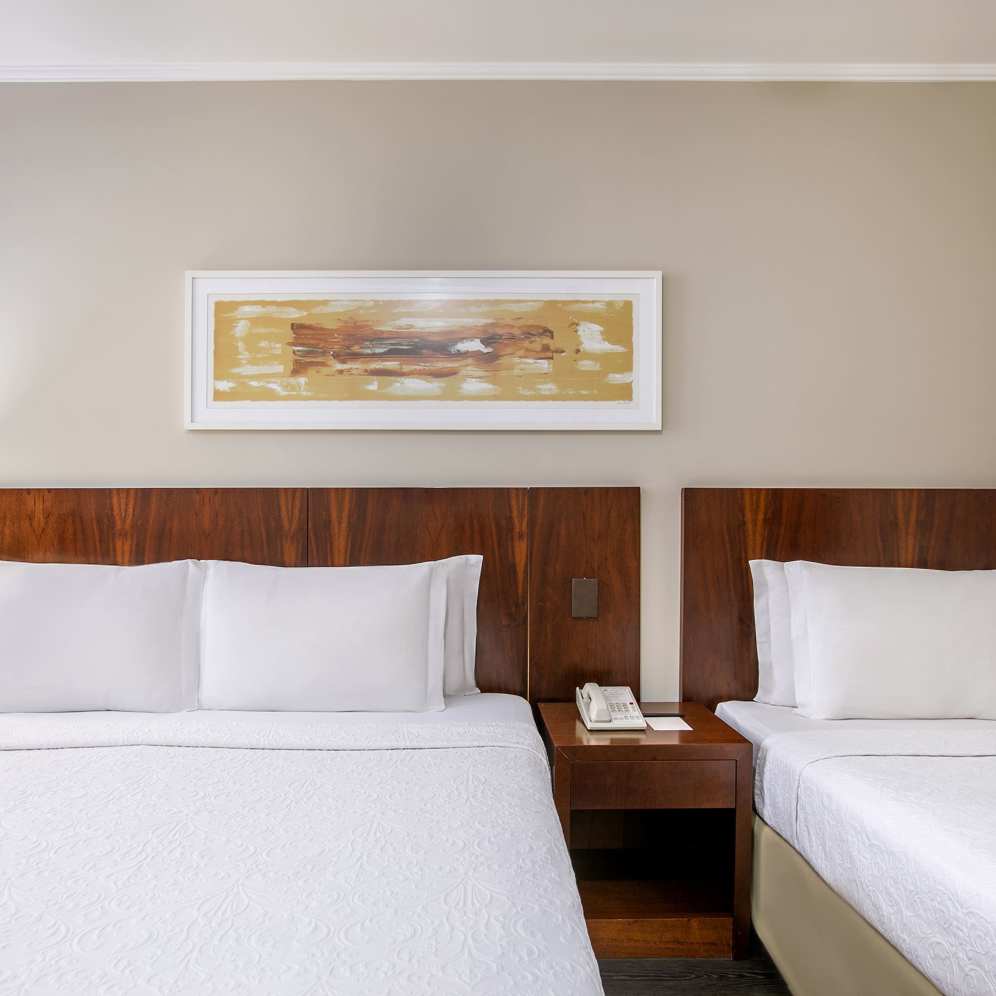 a room with two beds