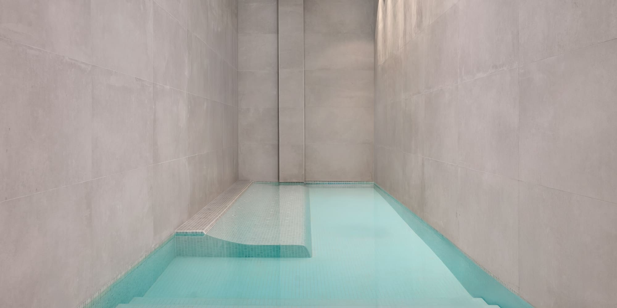 a pool in a room