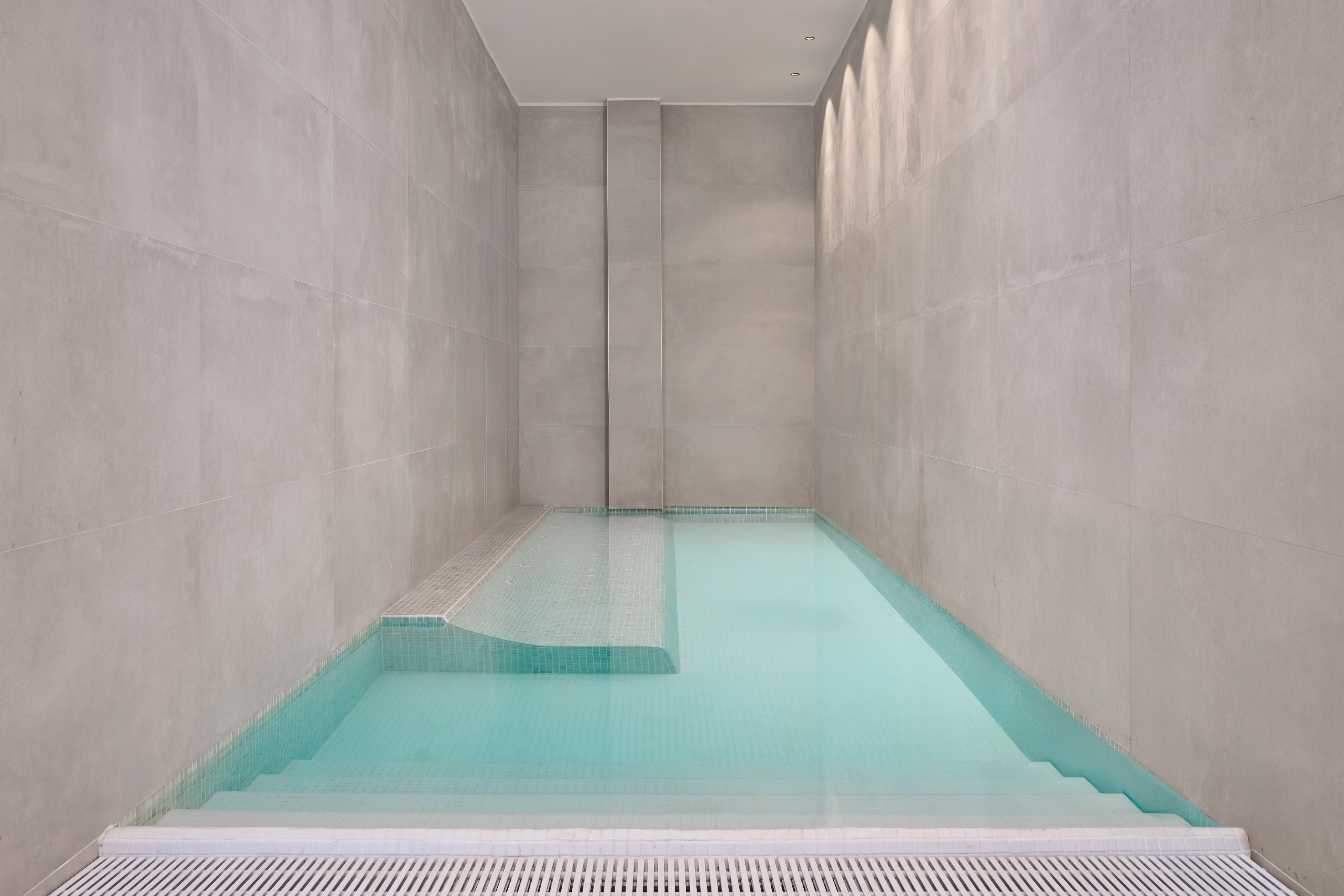 a pool in a room