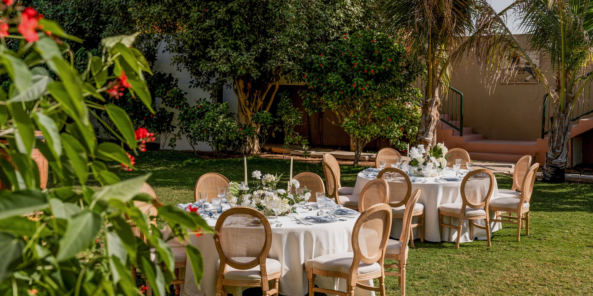 a table set up for a party