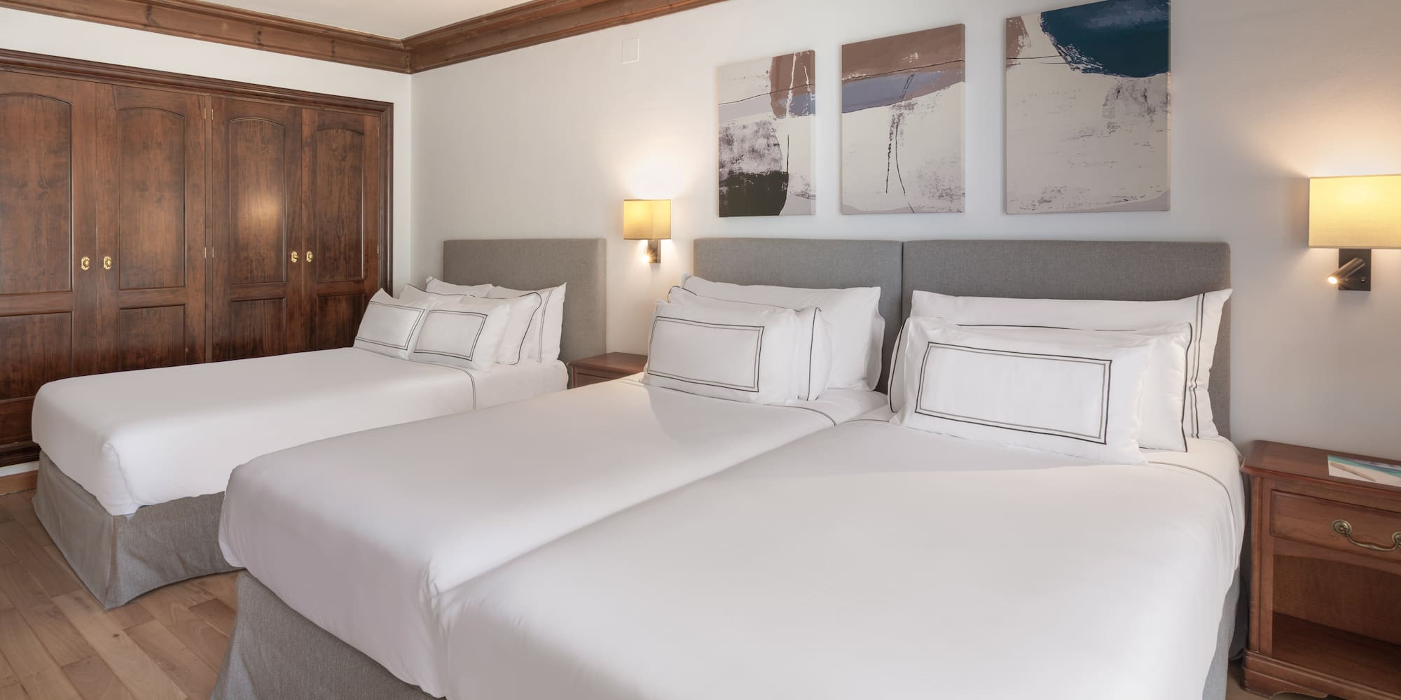 a room with two beds