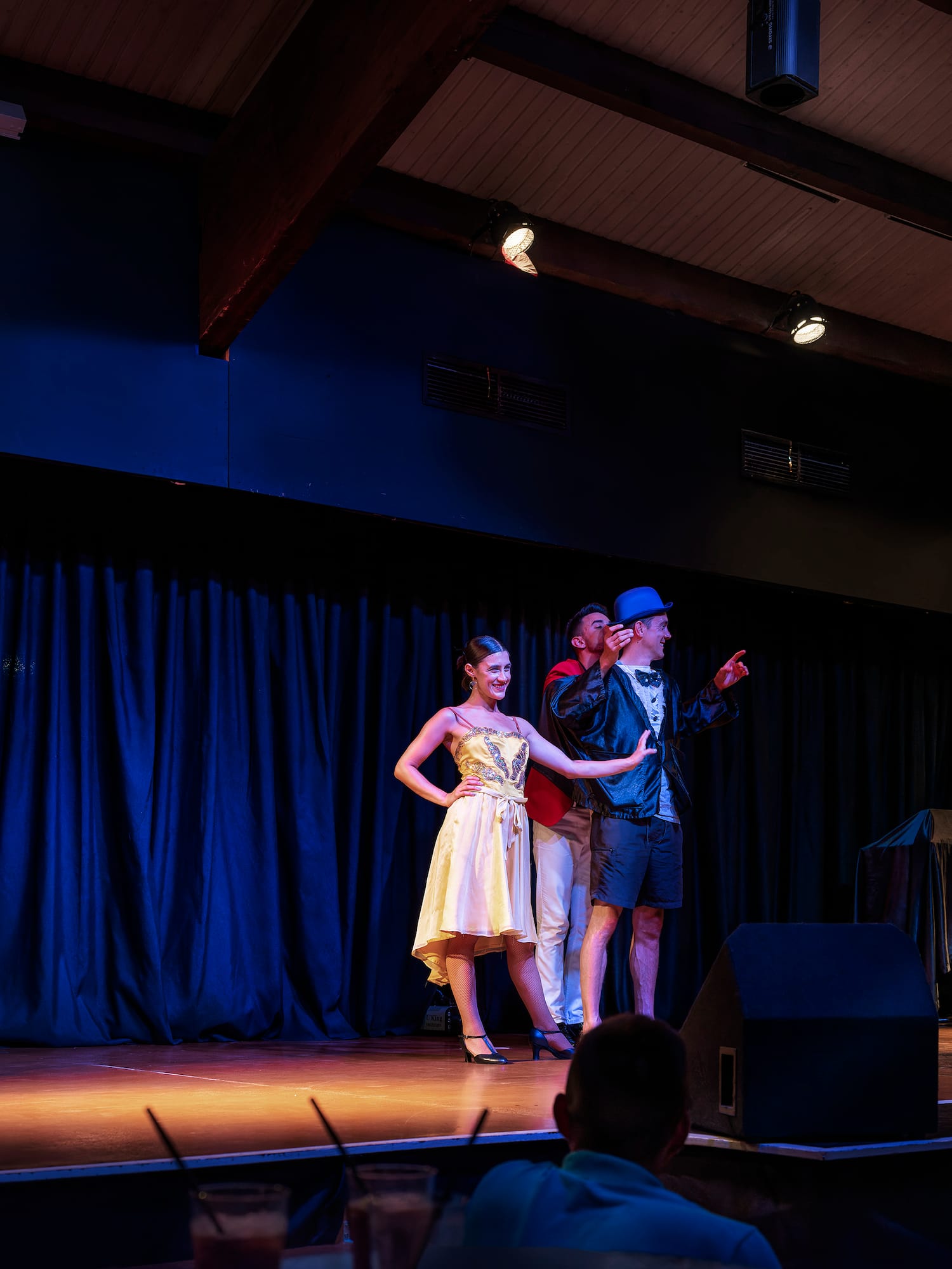 a group of people on a stage