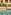 Luxury resort swimming pool with in-water lounge chairs and tropical palm trees.