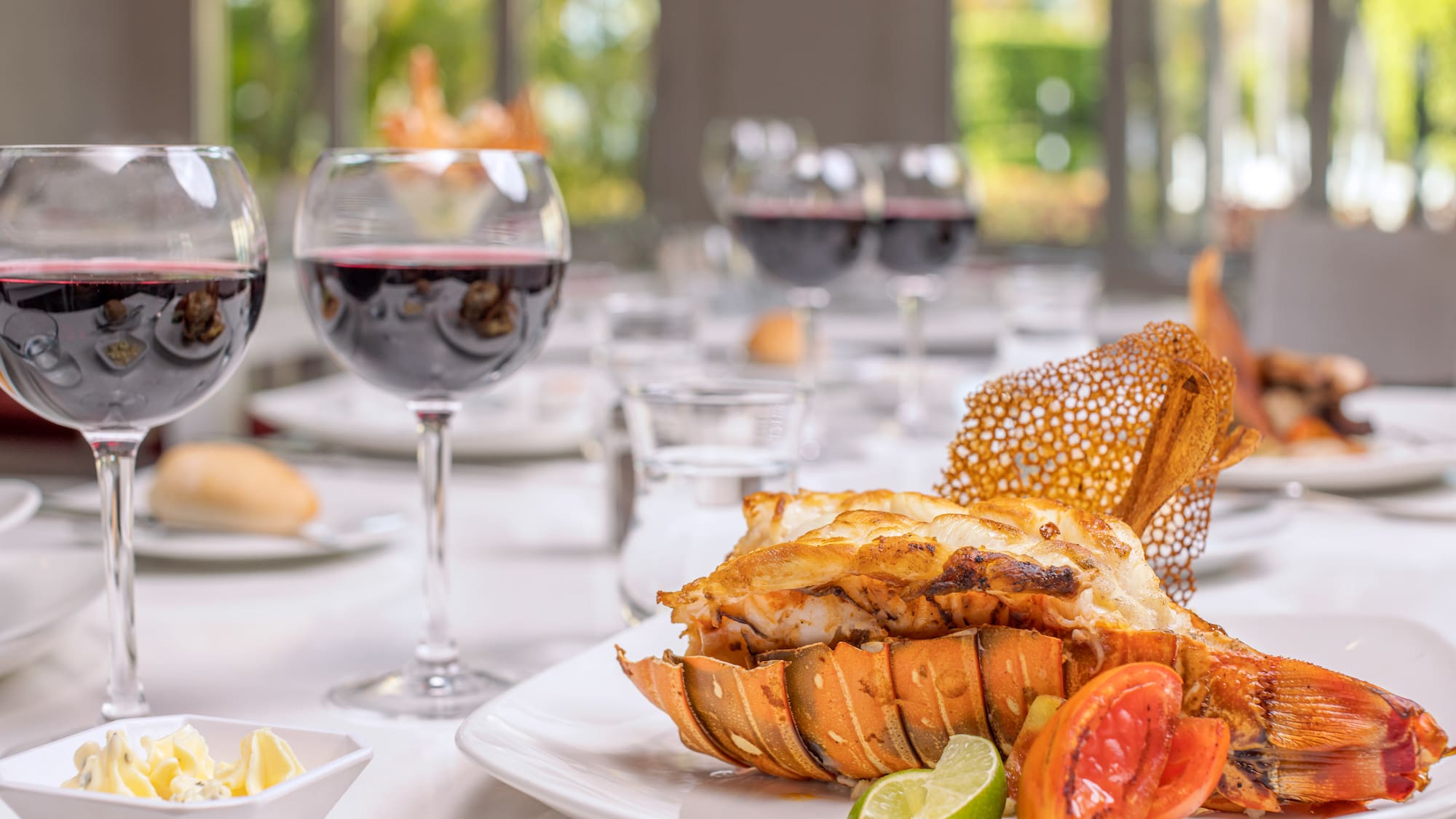 a plate of food on a table