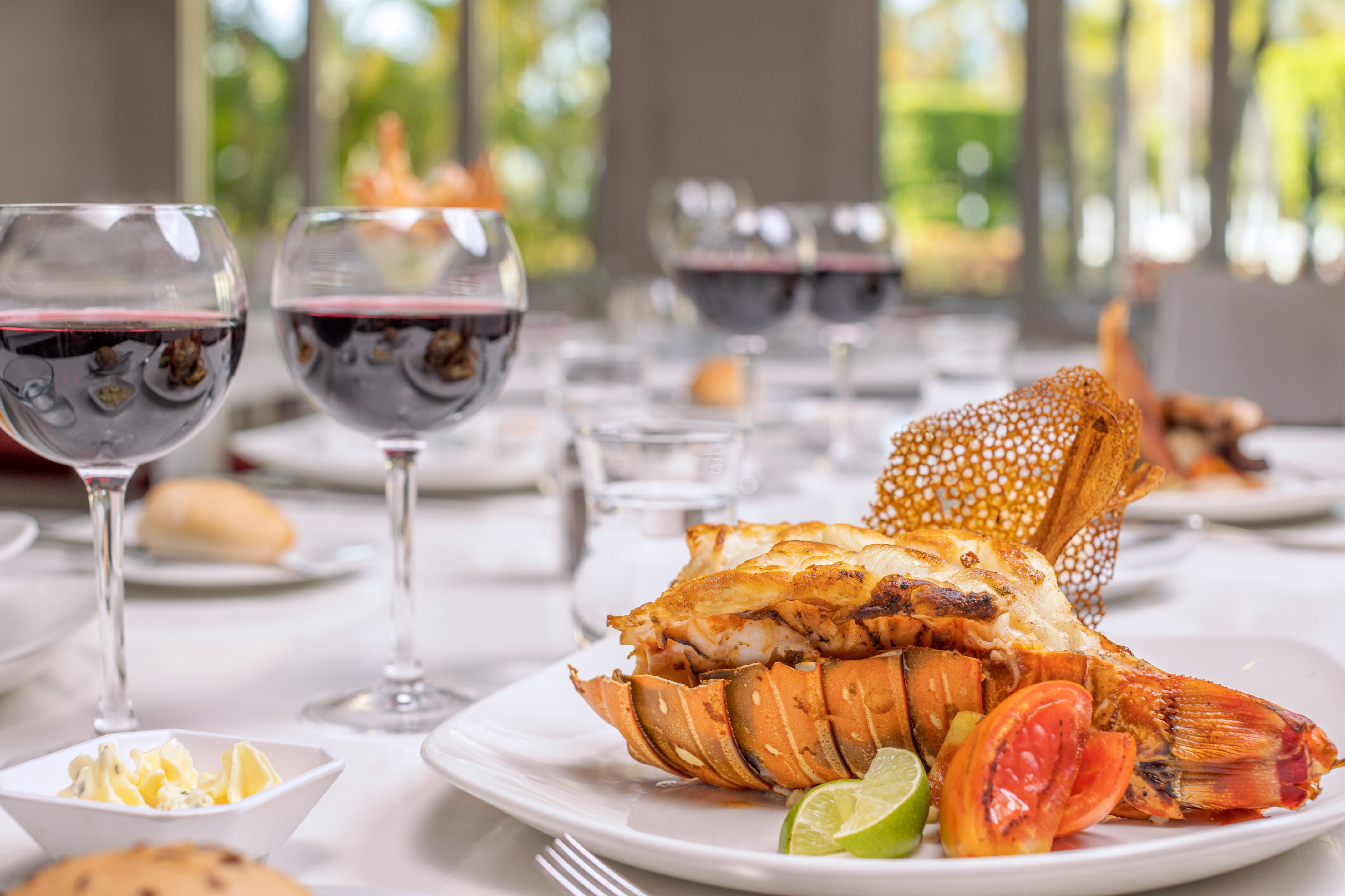 a plate of food on a table