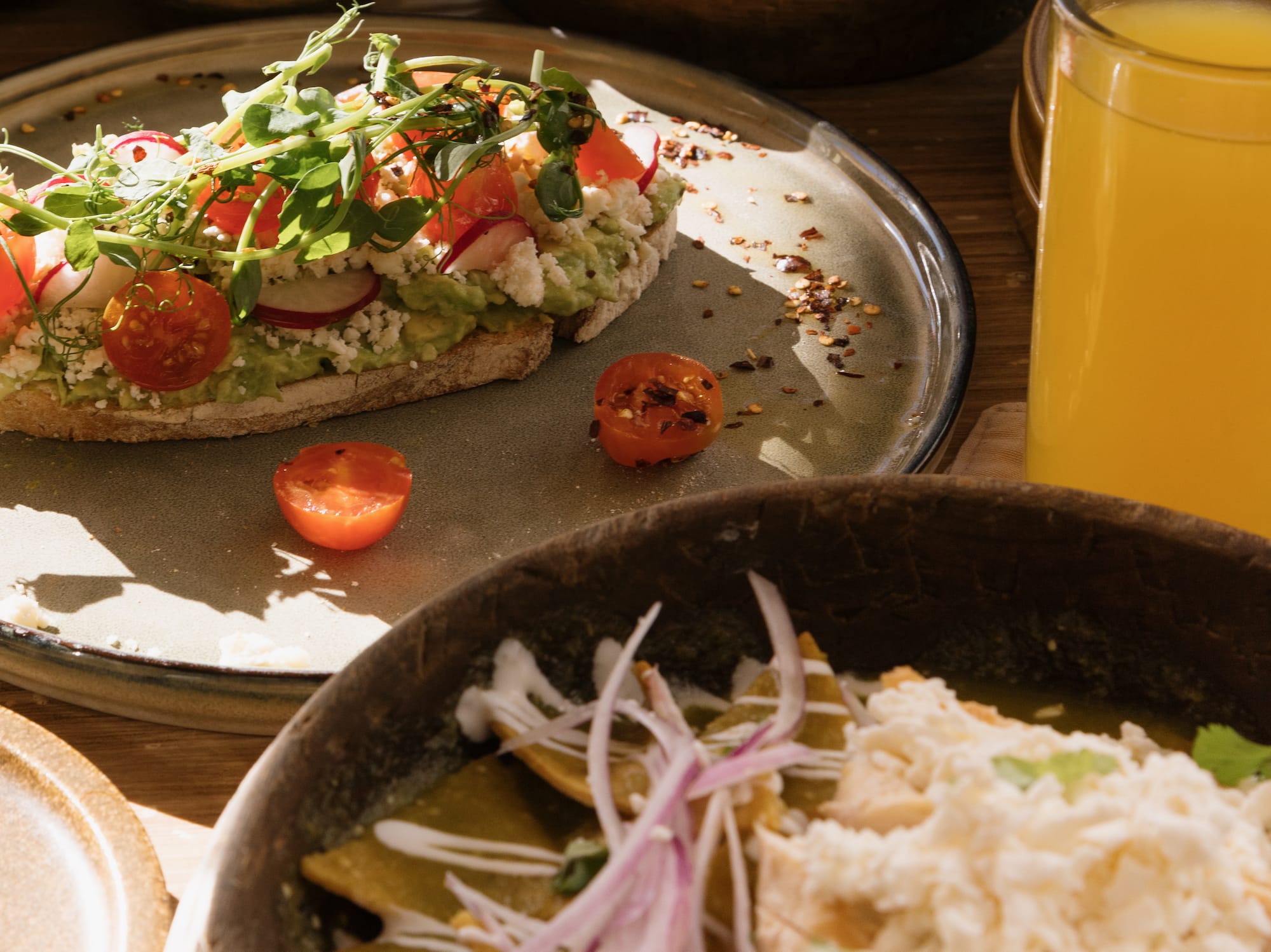 a plate of food on a table