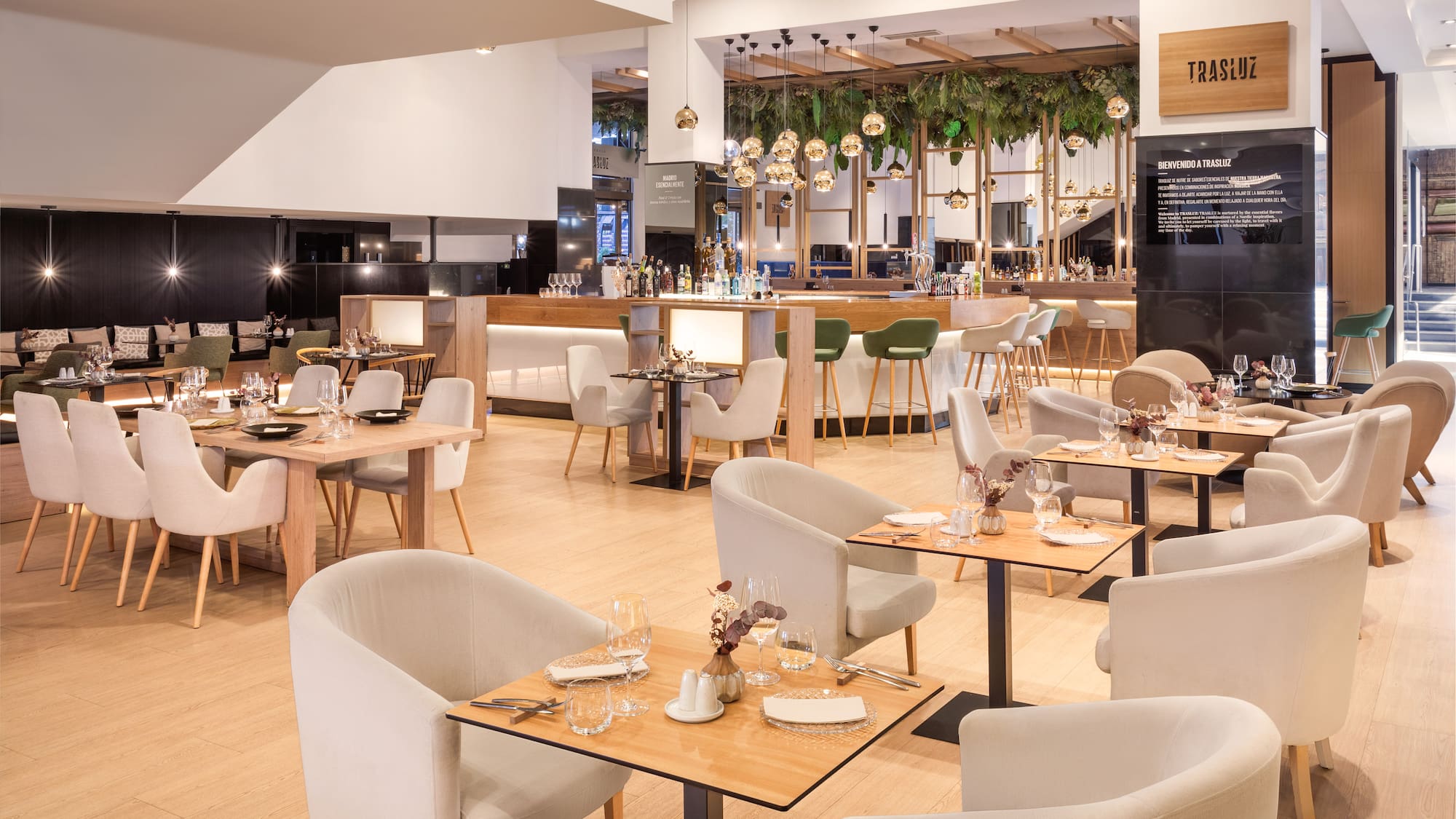 a restaurant with tables and chairs