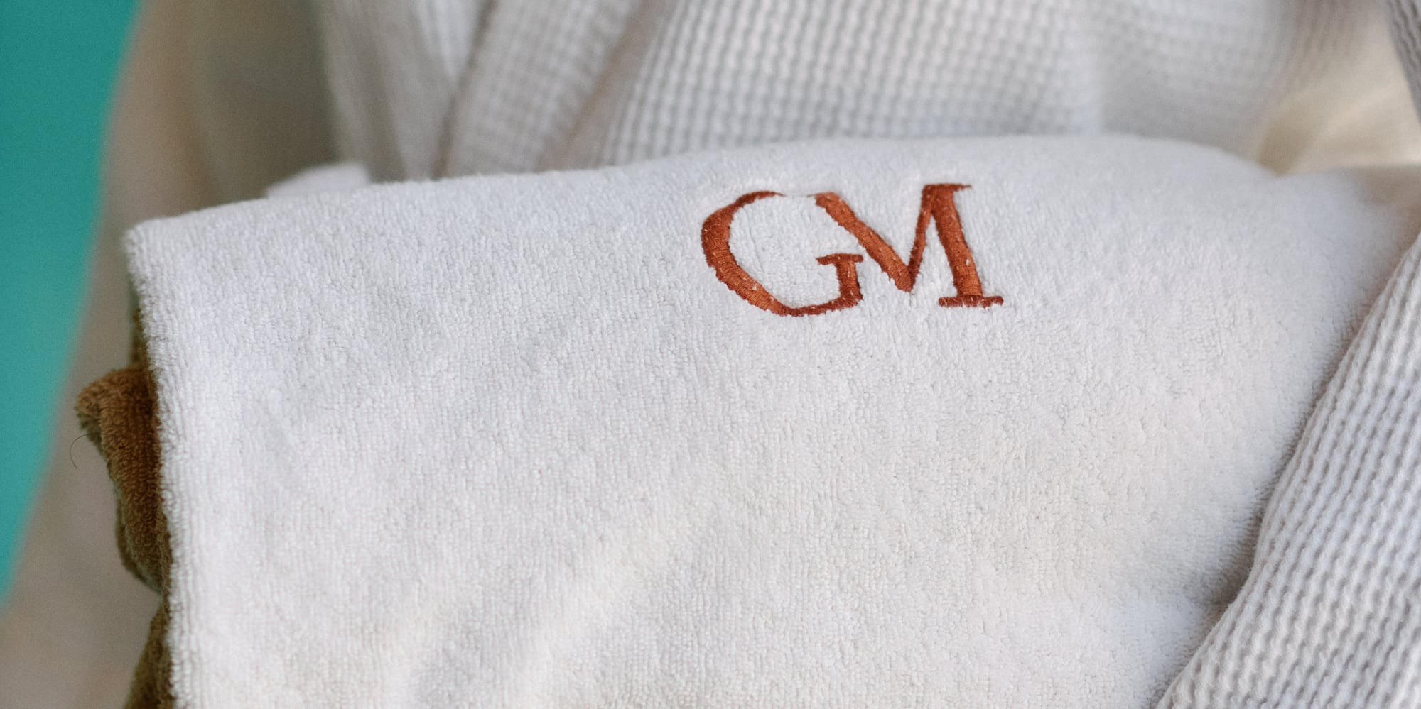 a person holding a towel