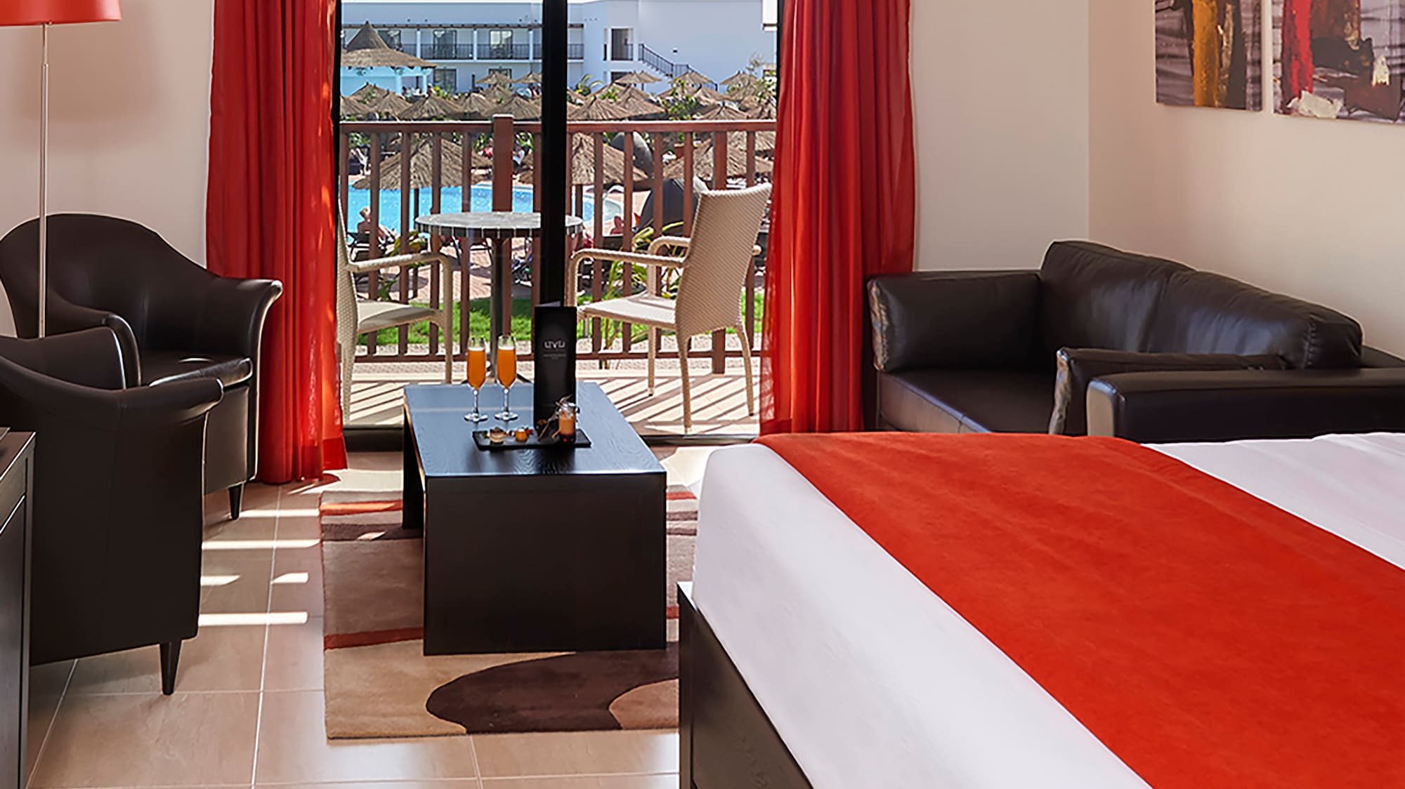 a room with a bed and a couch