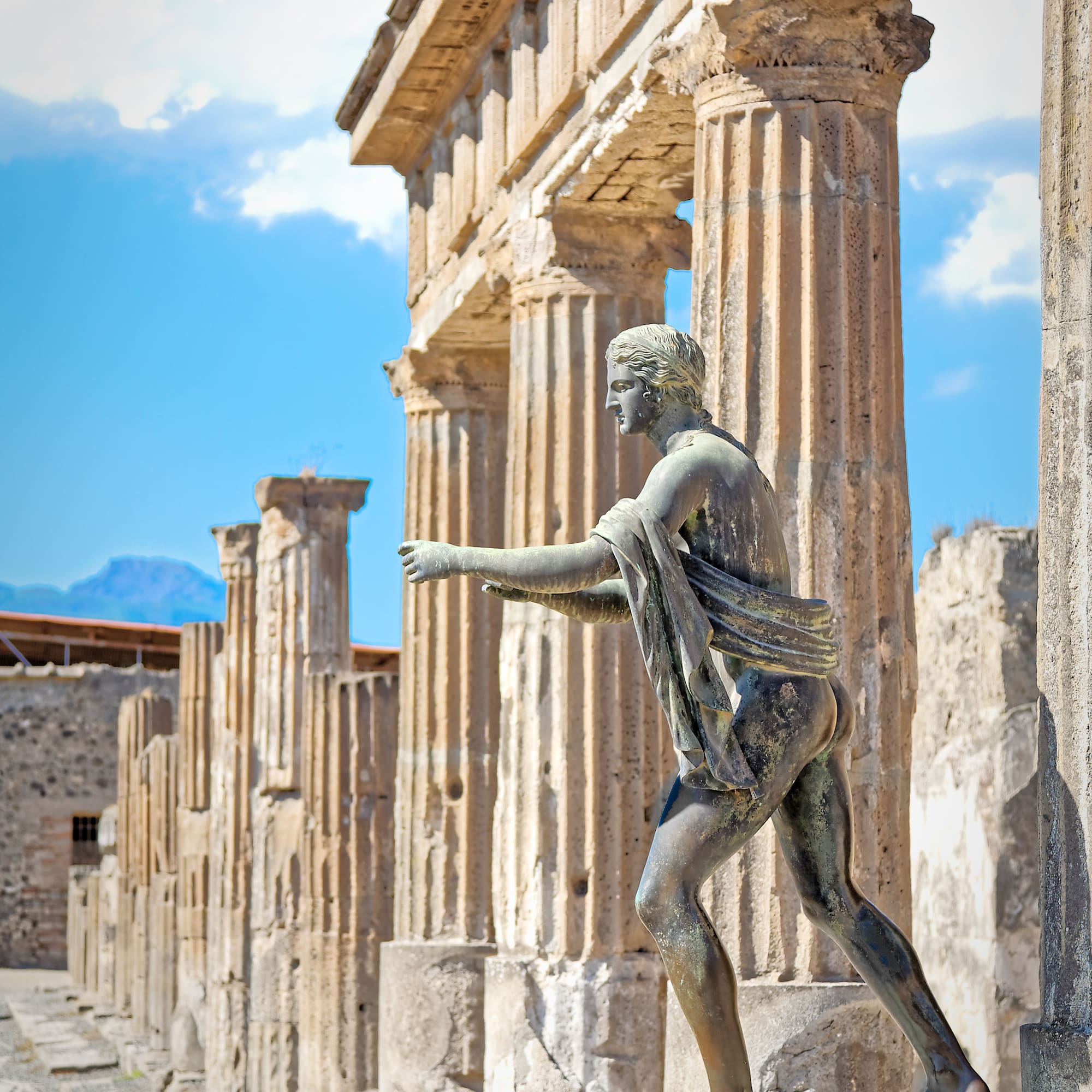 a statue of a man in a robe