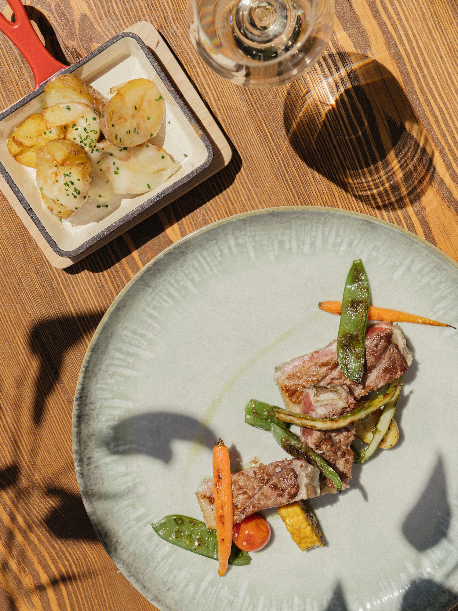 a plate of food on a table