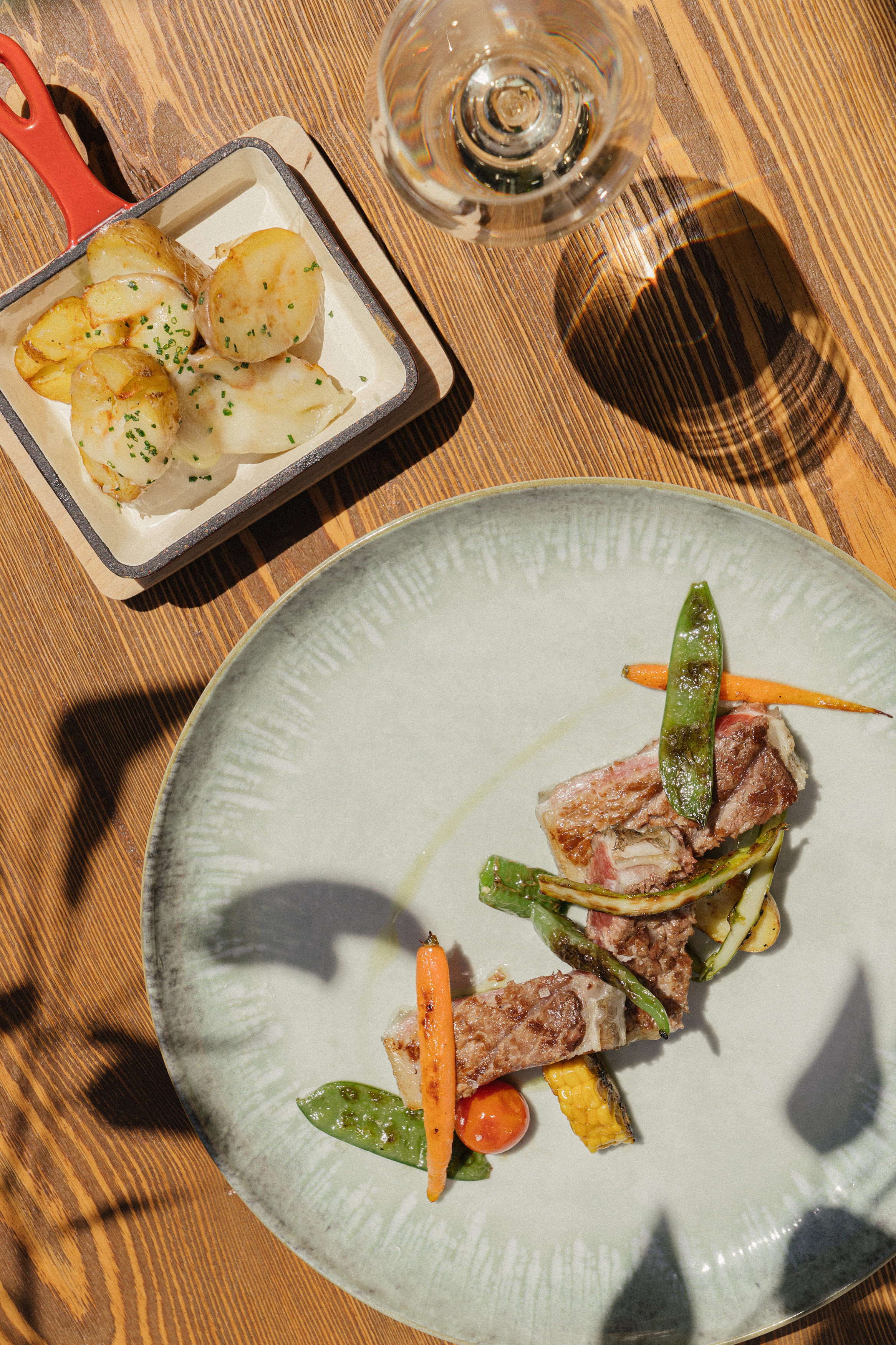 a plate of food on a table