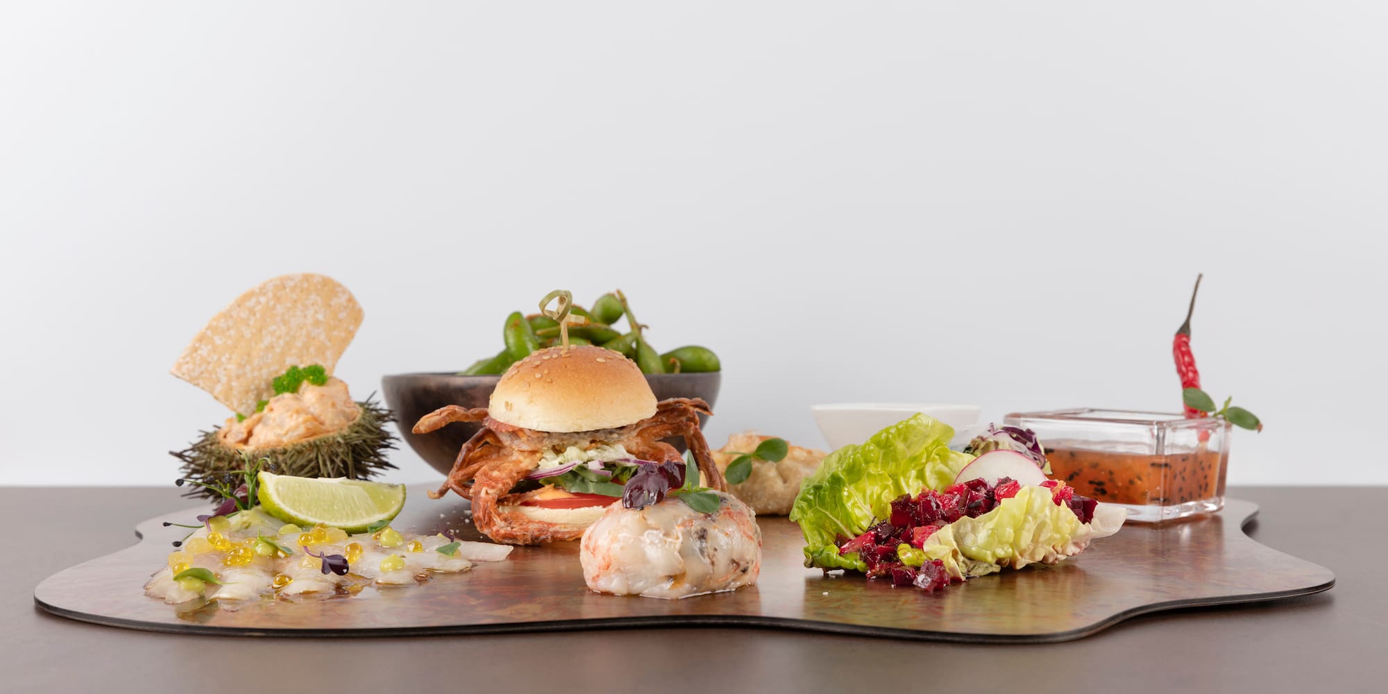 a plate of food on a table