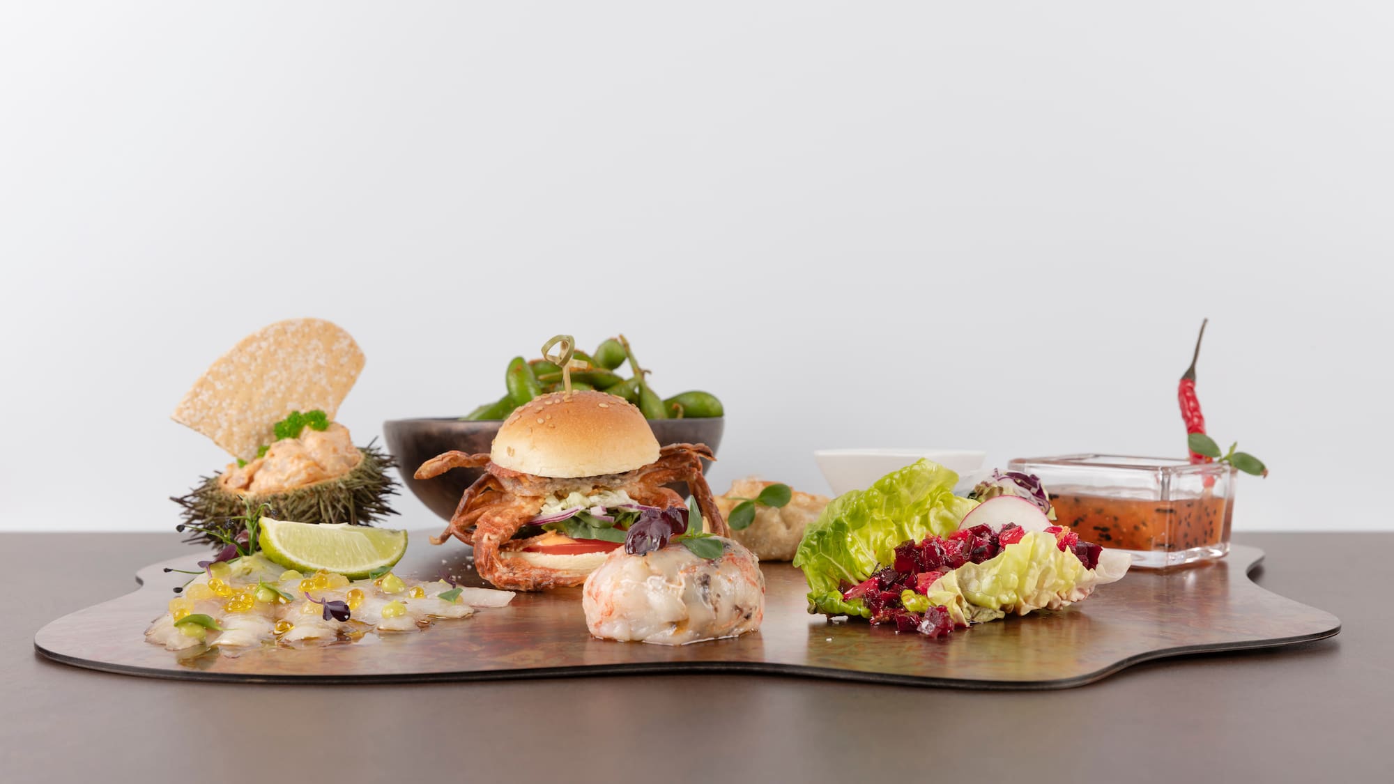 a plate of food on a table