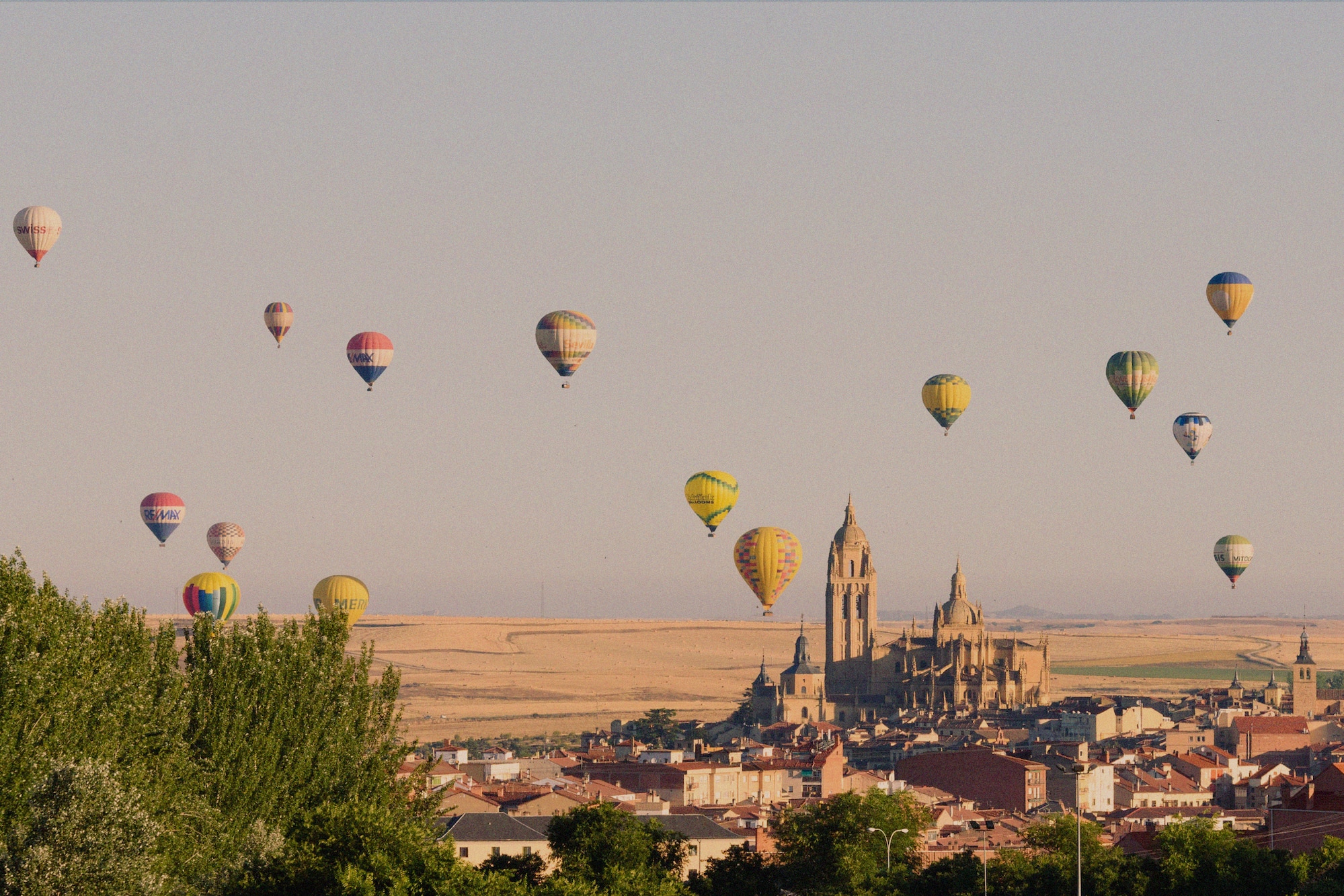 hot air balloons in the sky