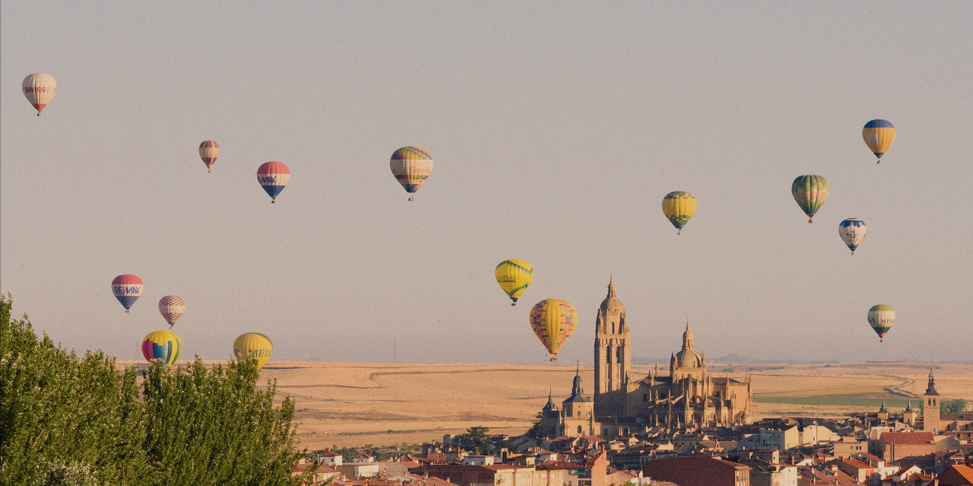 hot air balloons in the sky