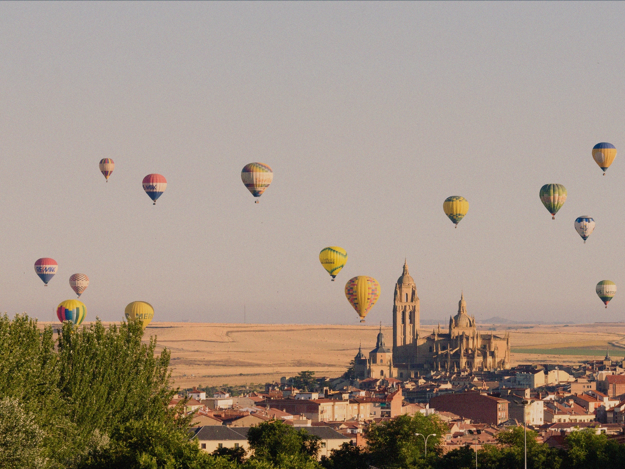 hot air balloons in the sky