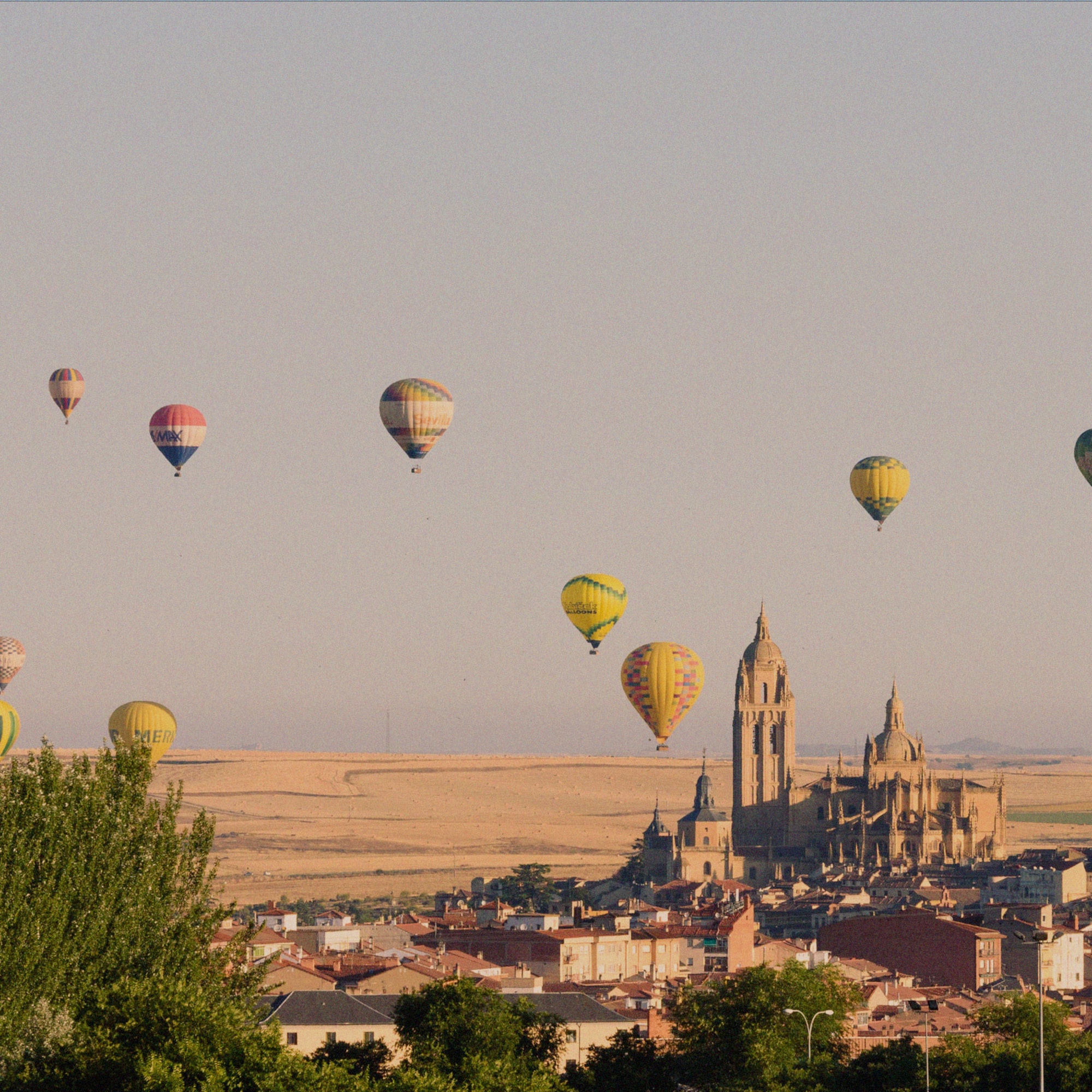 hot air balloons in the sky