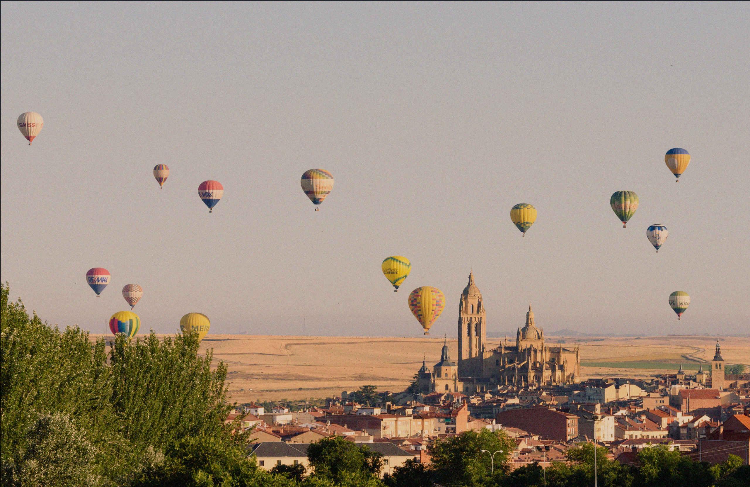 hot air balloons in the sky