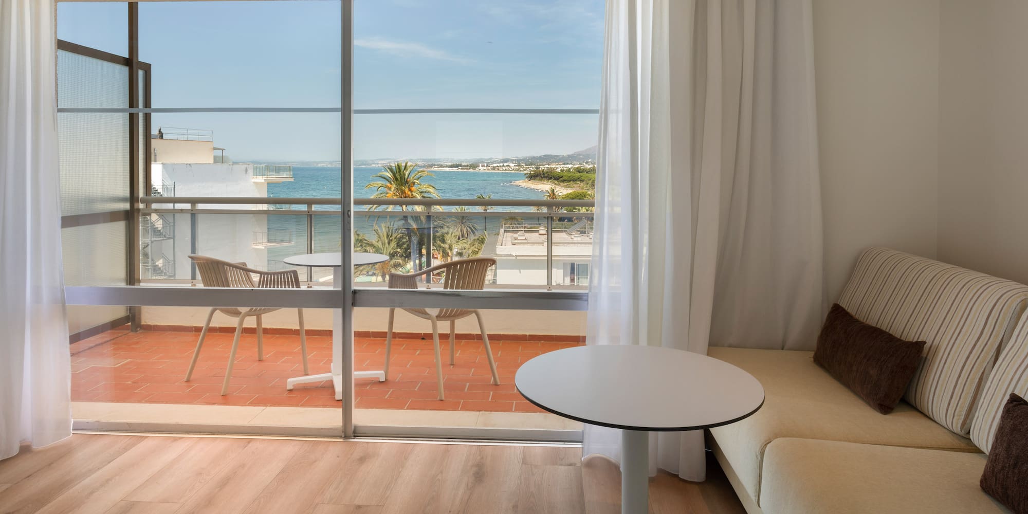 a room with a couch and a table