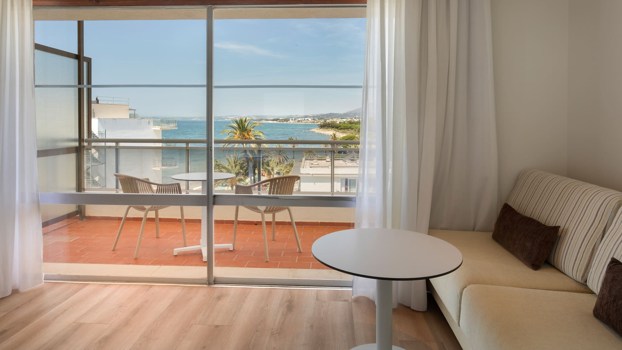 a room with a couch and a table