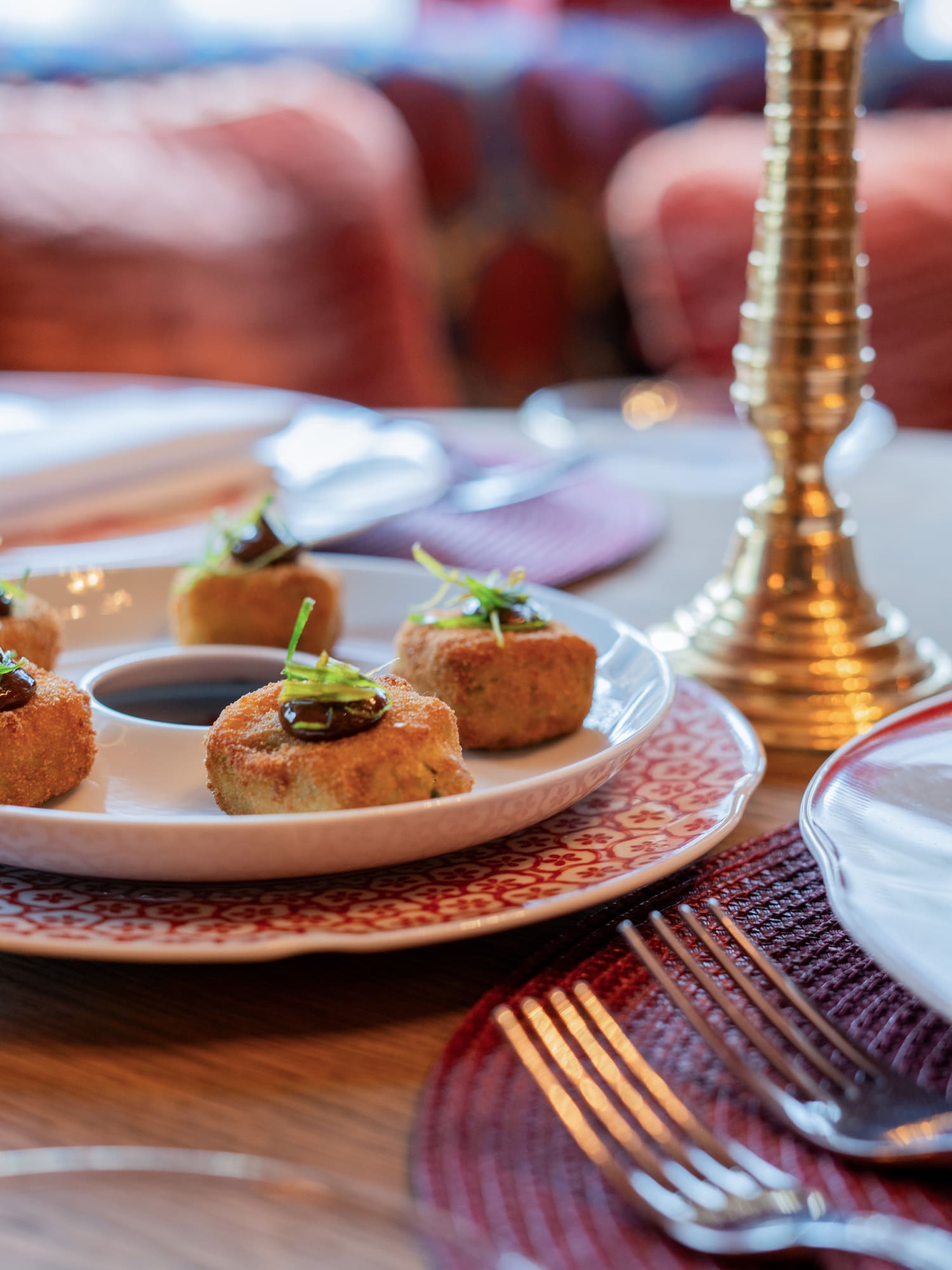 a plate of food on a table
