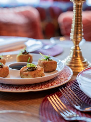 a plate of food on a table