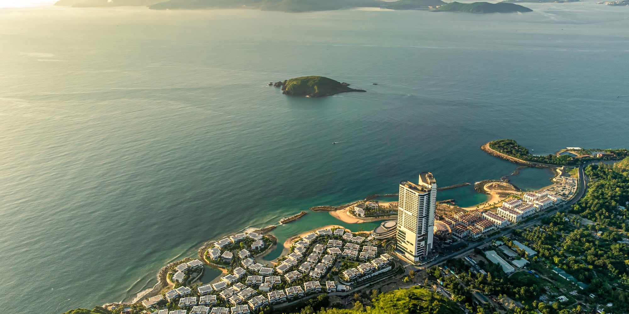 a city next to the water