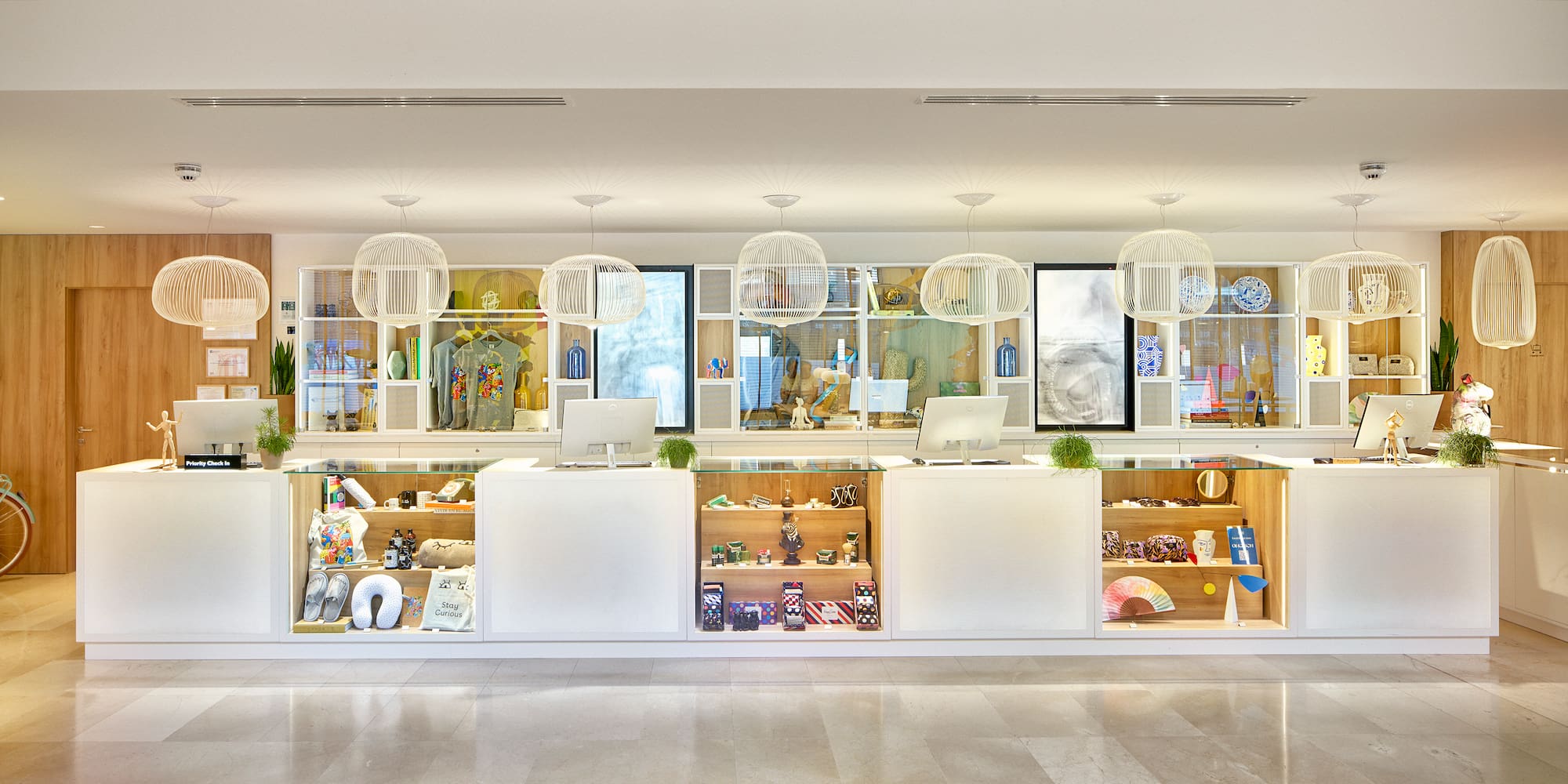 a store with shelves and shelves with objects on it