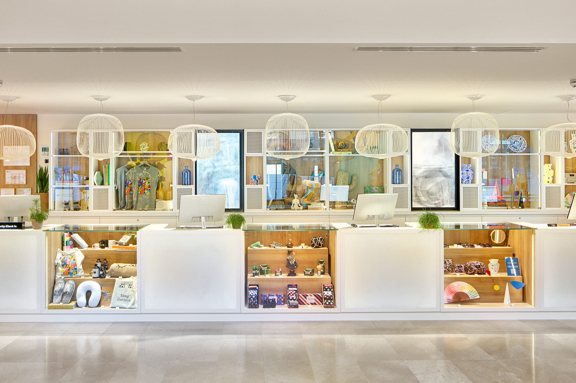 a store with shelves and shelves with objects on it