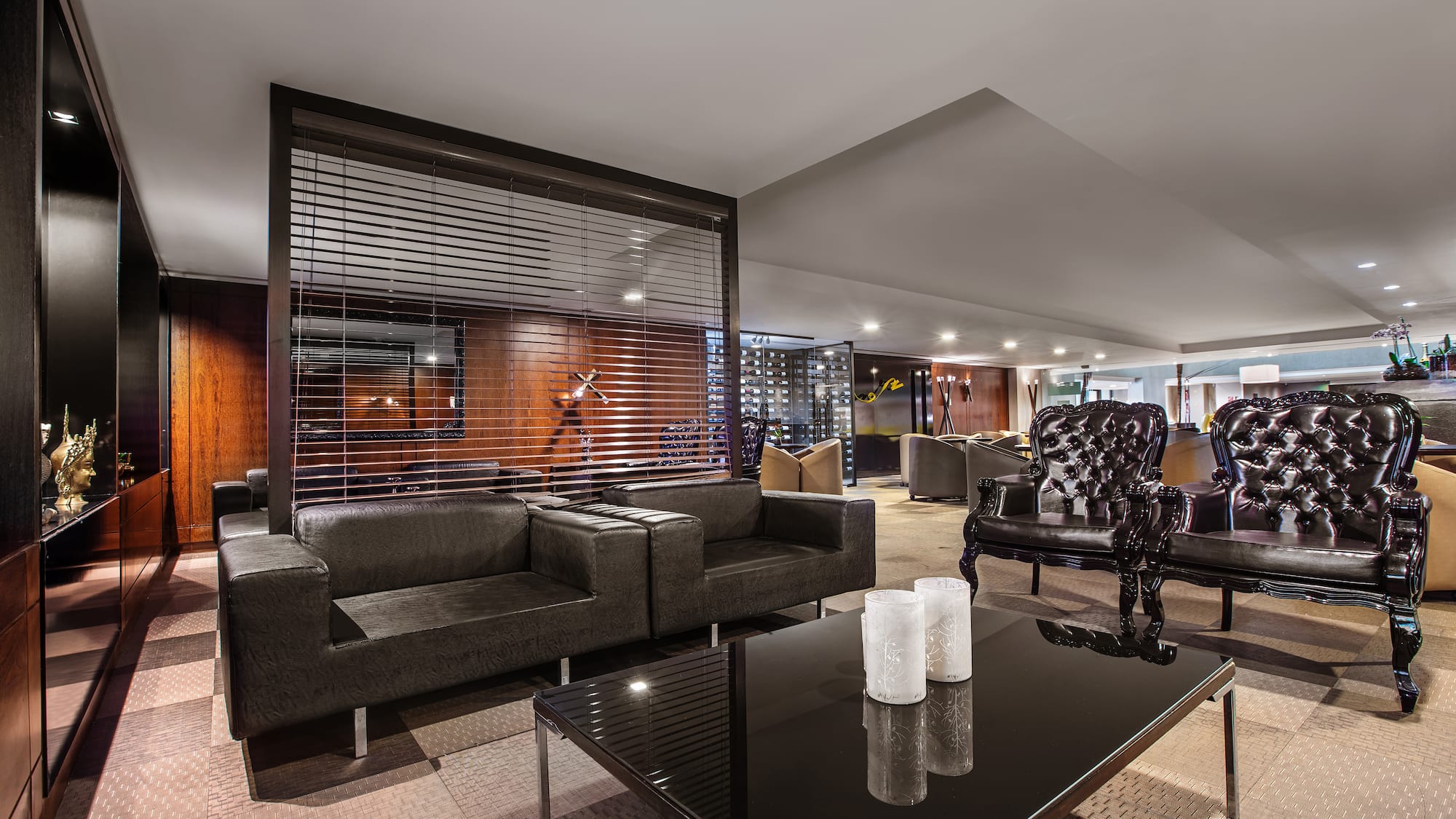 a room with couches and a coffee table