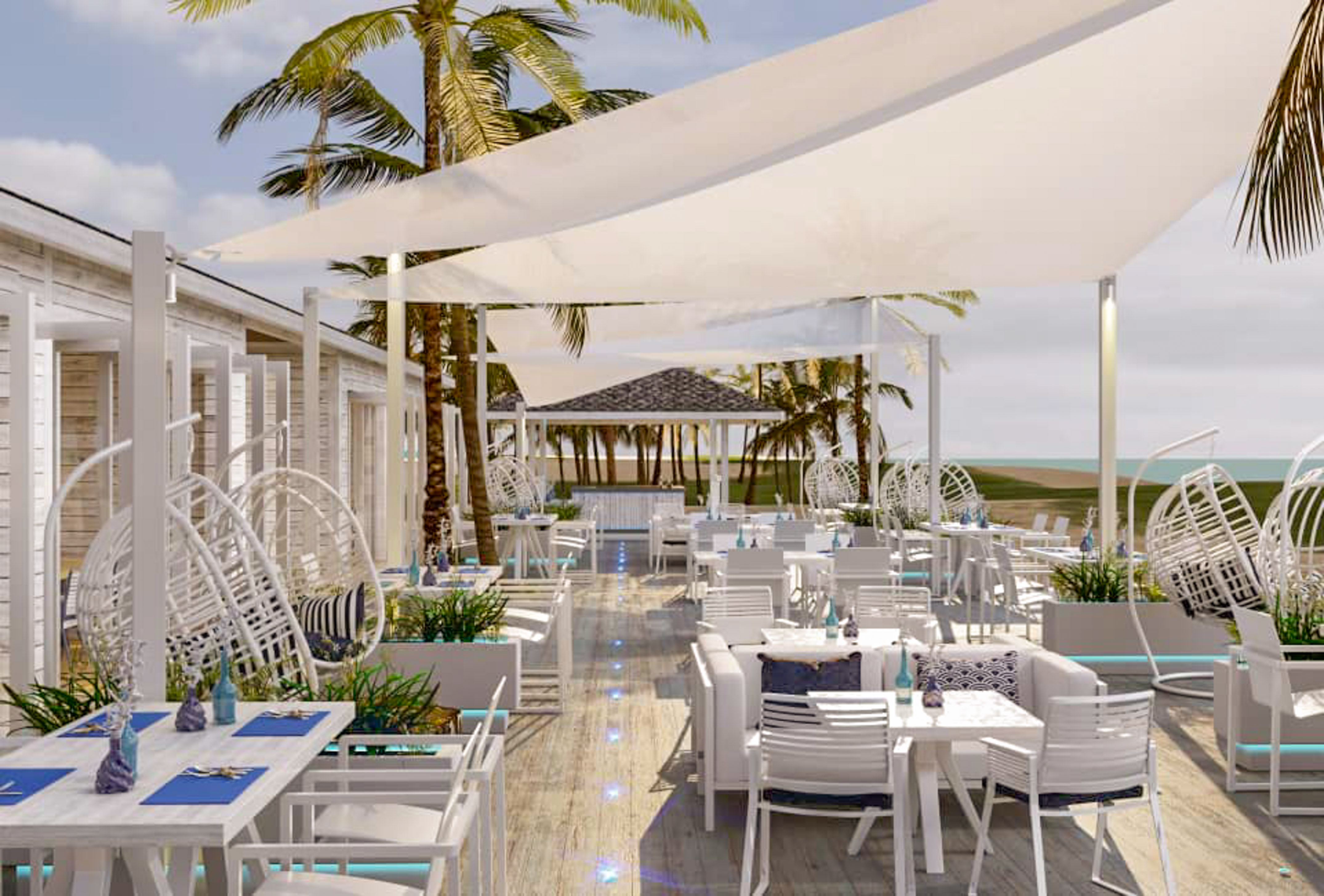 a restaurant with tables and chairs